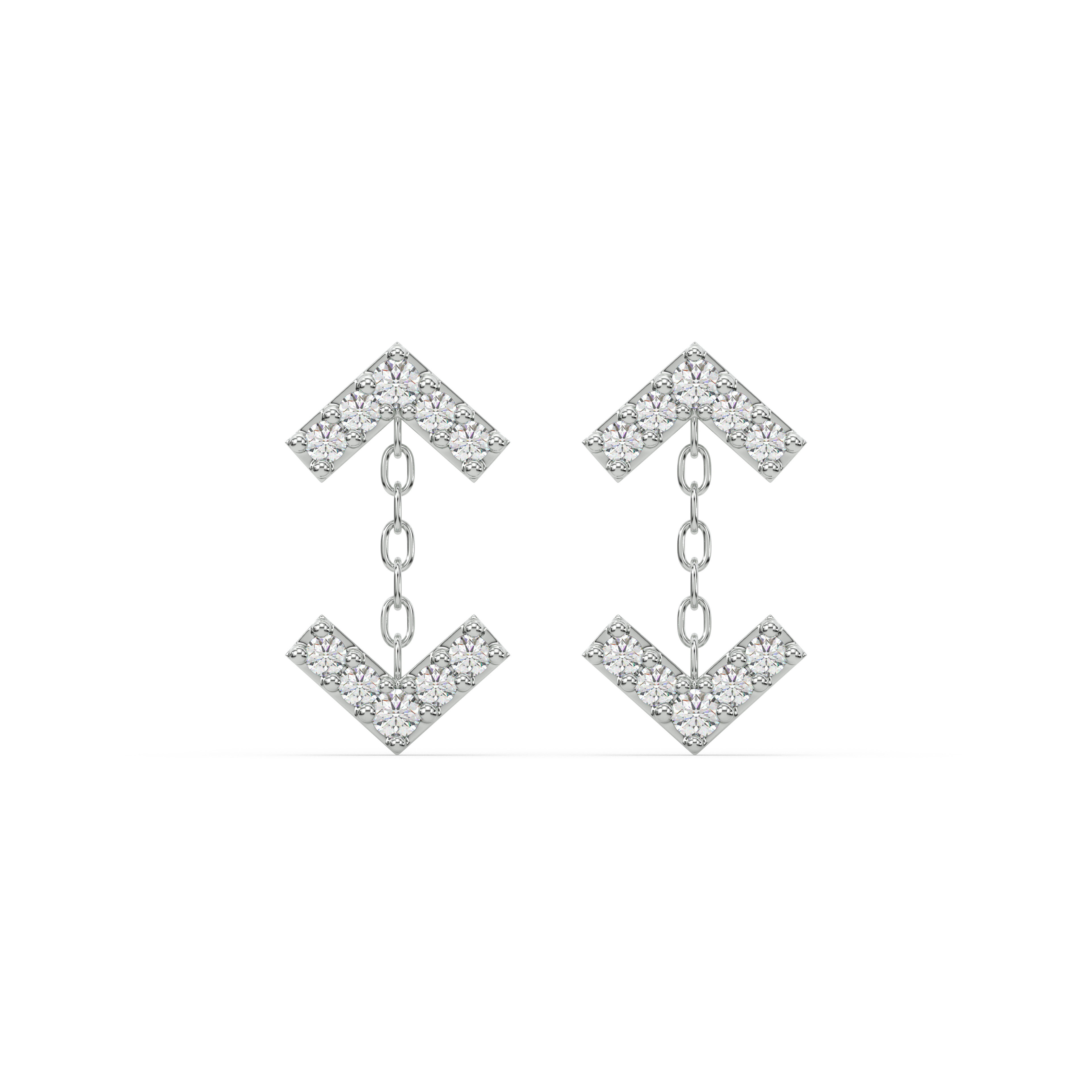 Inverse arrow stud earring
