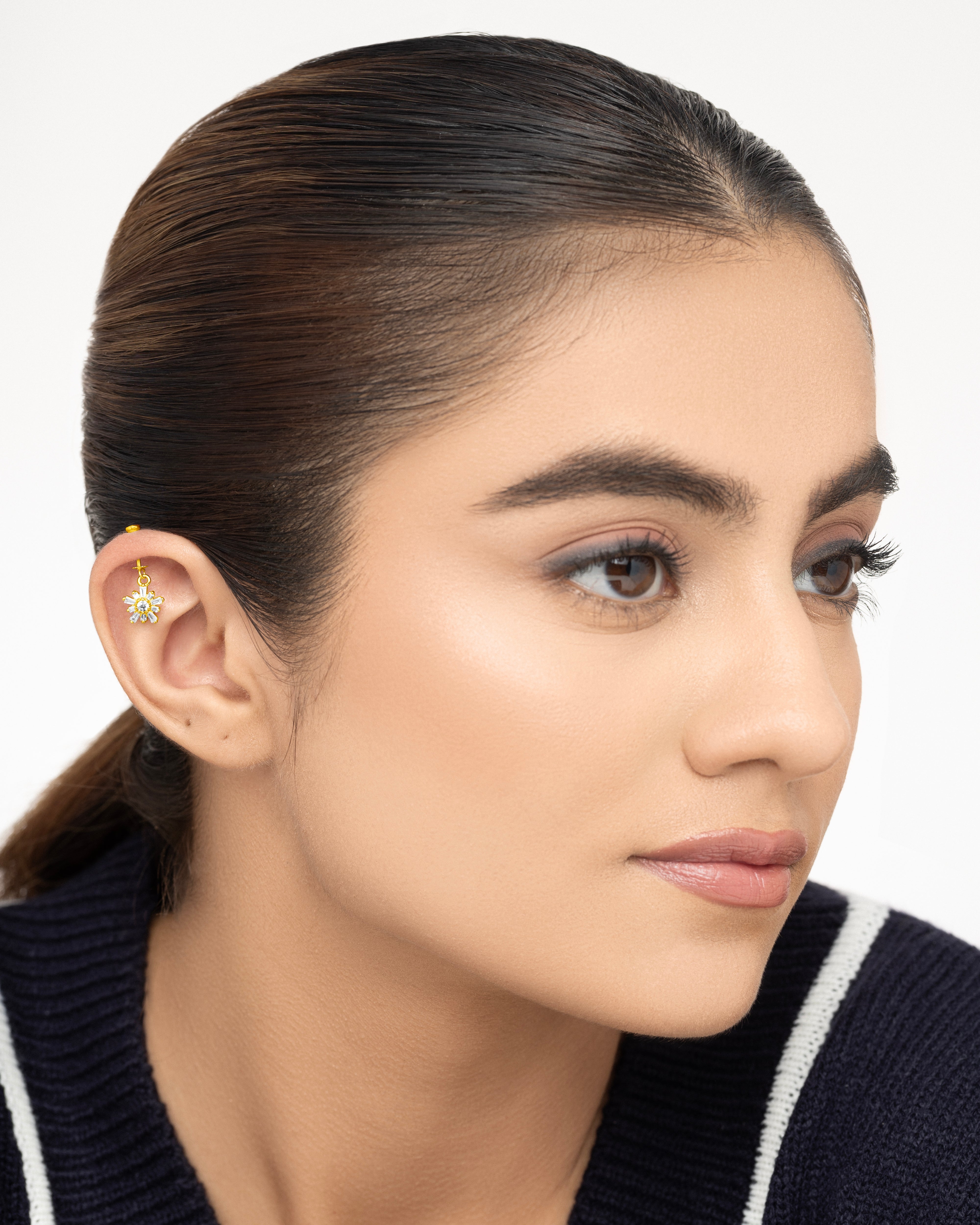 Flaky Crystal - Helix Hanging - 18K Gold Plated