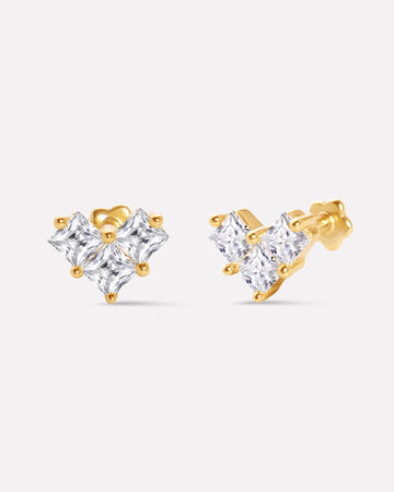 Cupid Flat Back Stud Earrings