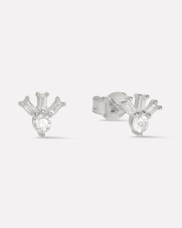 Baguette Rays Stud Earrings