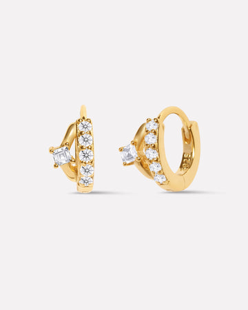 Starlight Crystal Hoop Earrings
