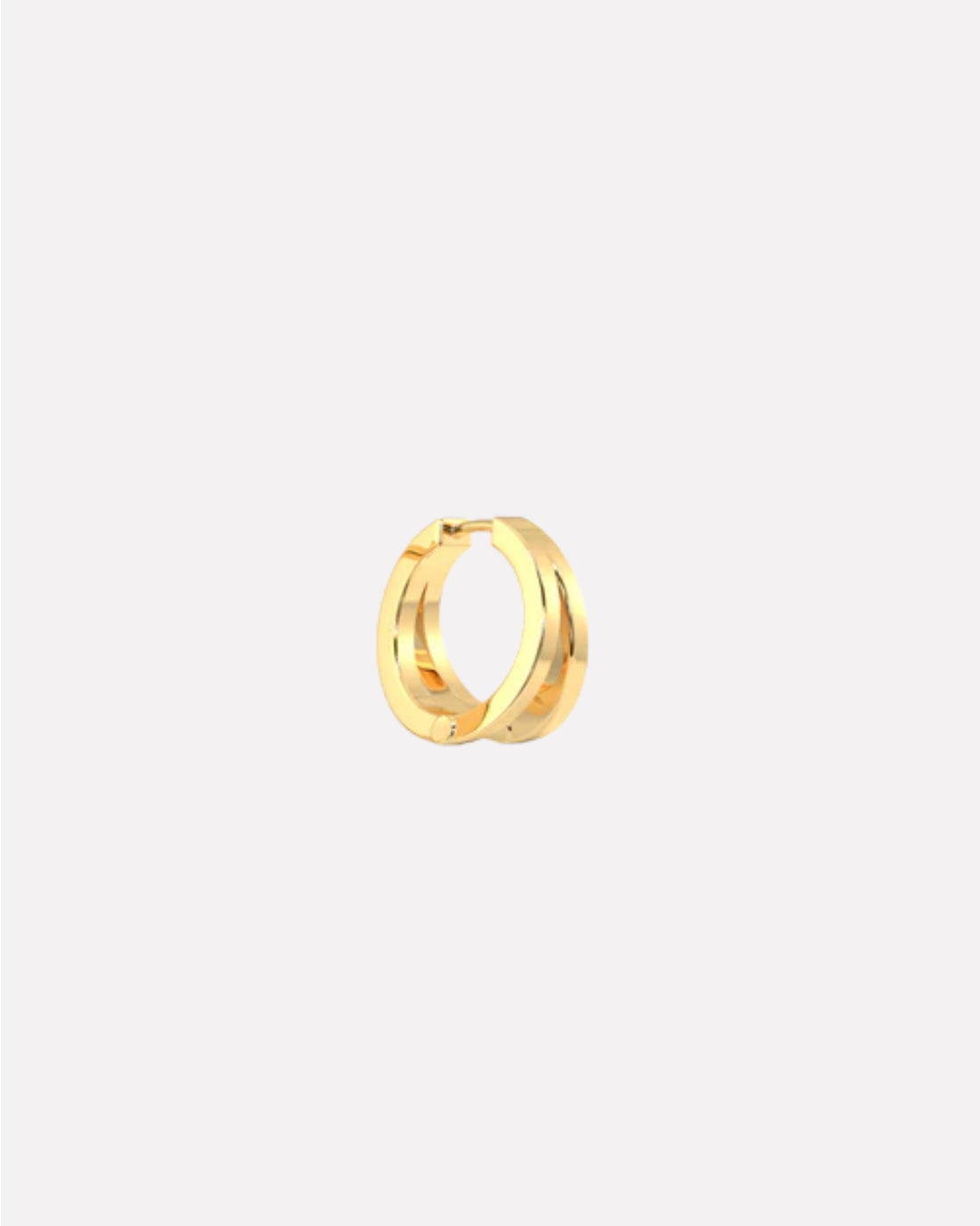 Double Gold Hoop Men's Earrings
