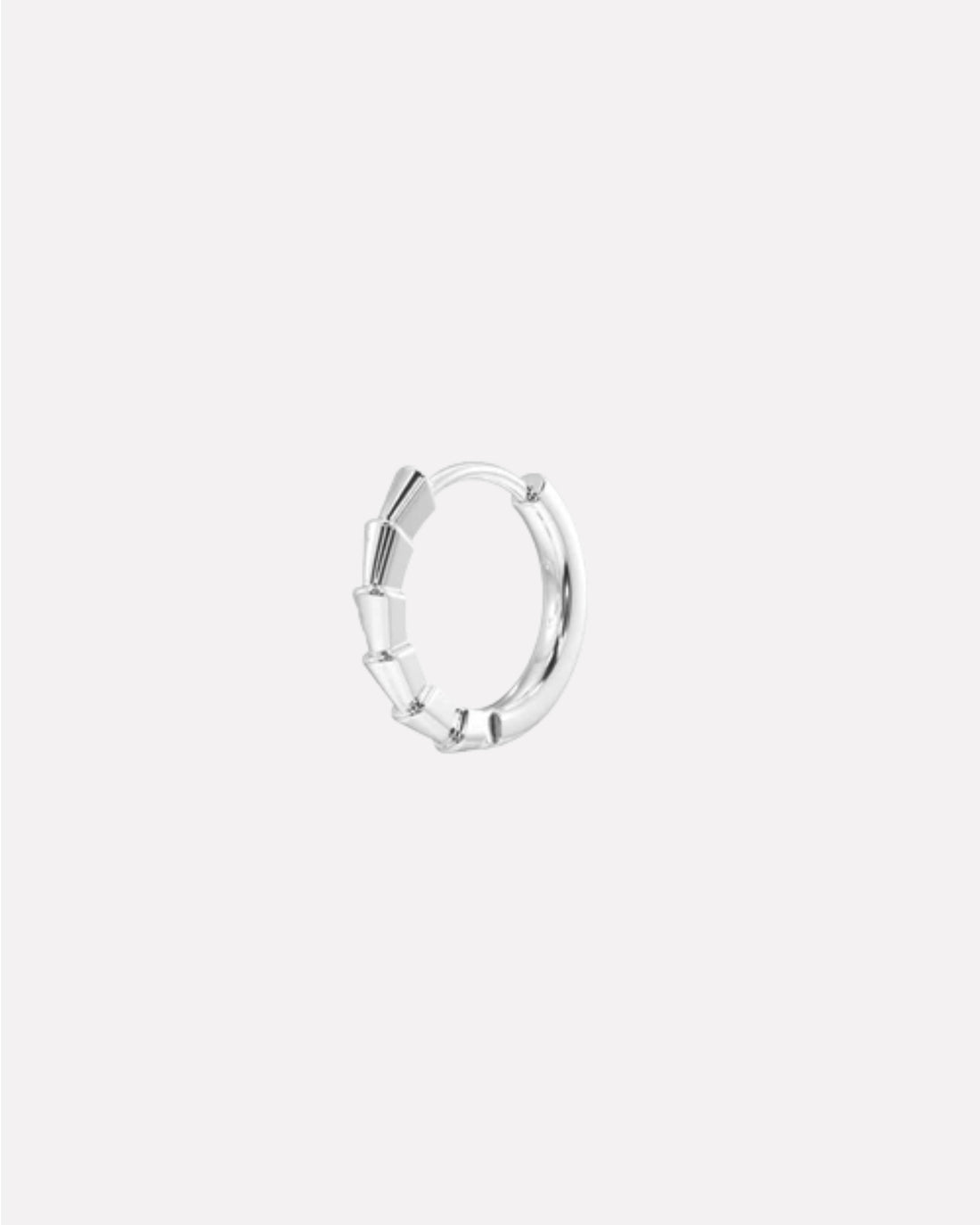 Silver Endless Hoop Men's Earrings