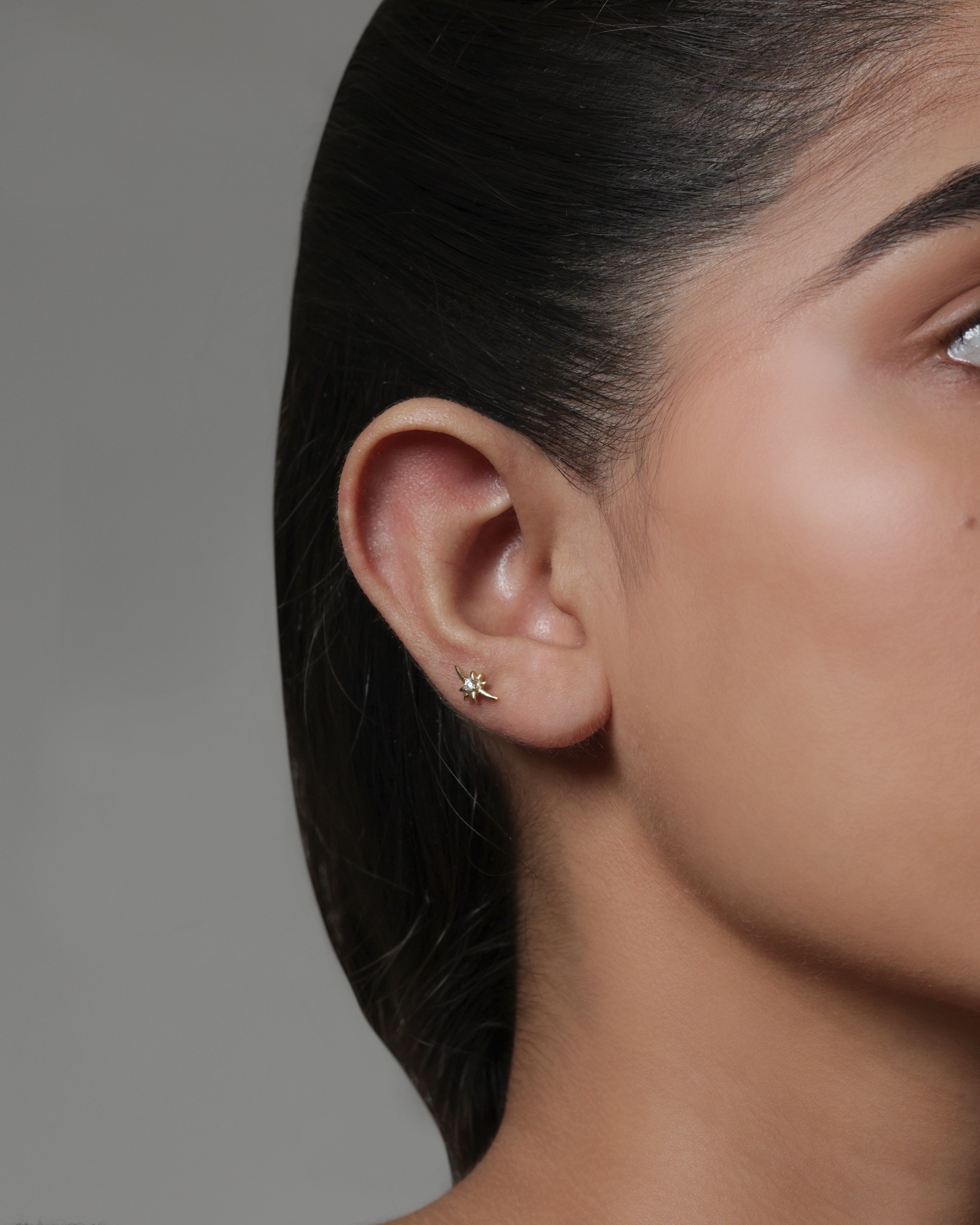 Stellar Shine Stud – 14K Gold Plated Flat Back Studs