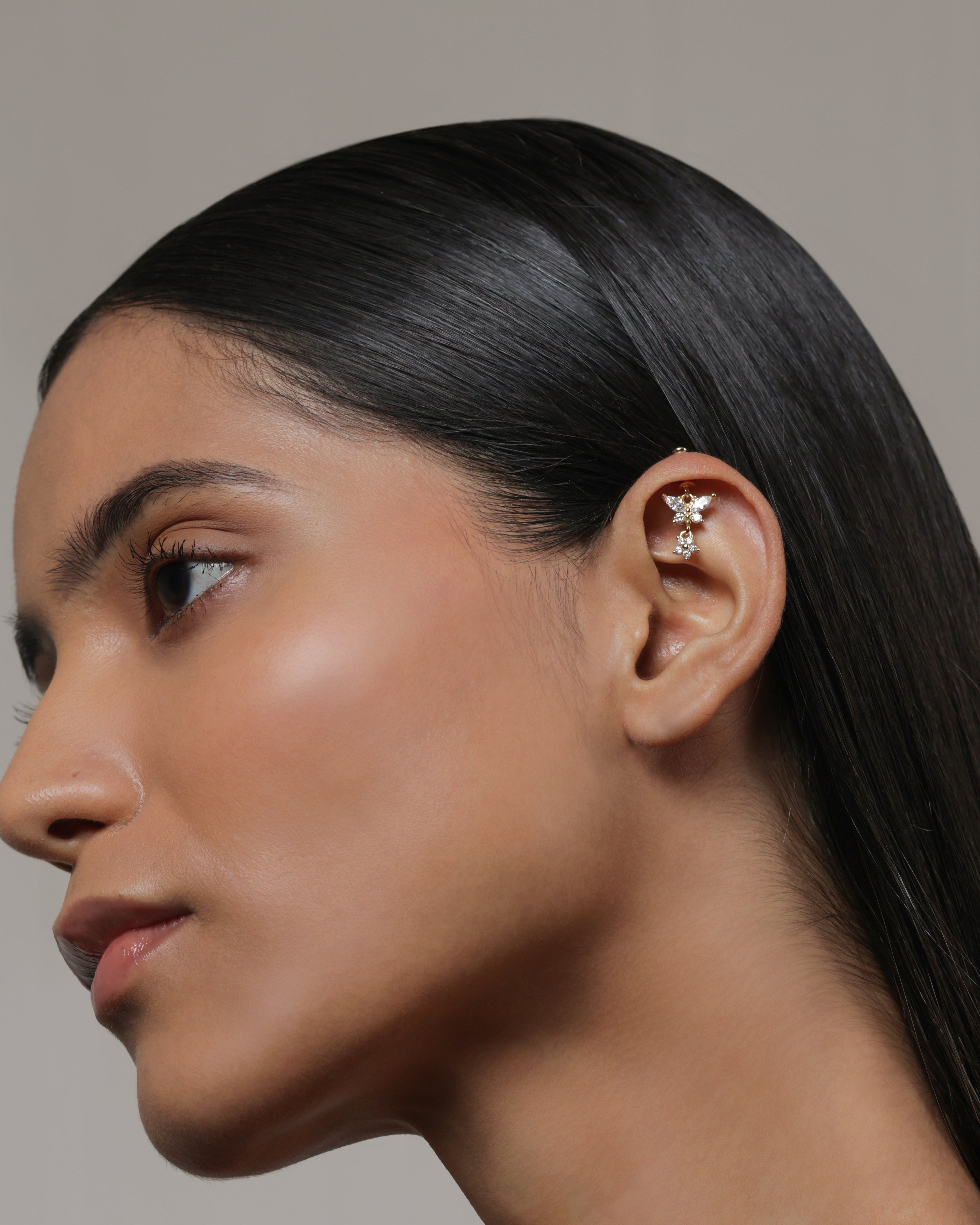 Butterfly Drop - Helix Hanging - 18K Gold Plated