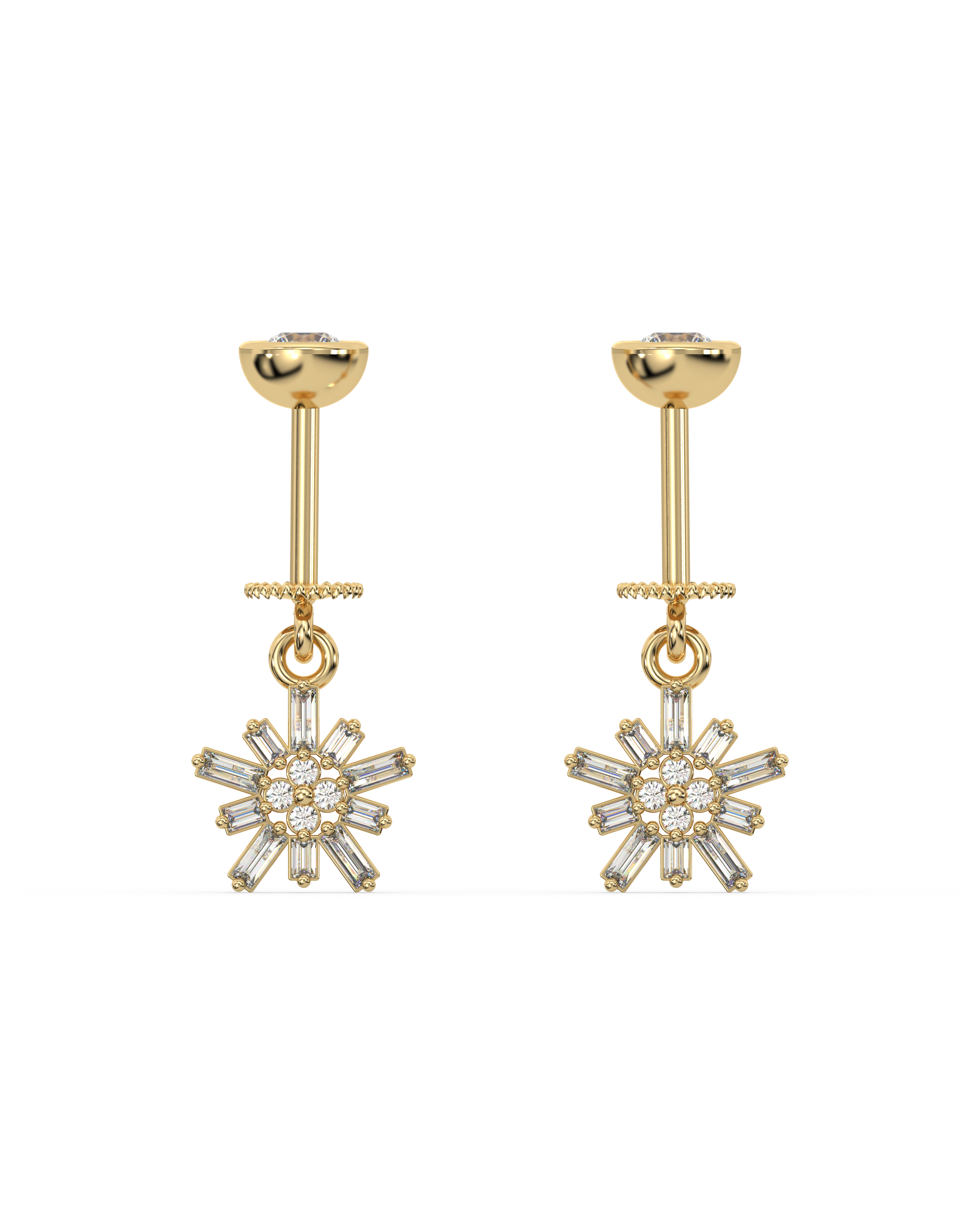 Flaky Crystal - Helix Hanging - 18K Gold Plated