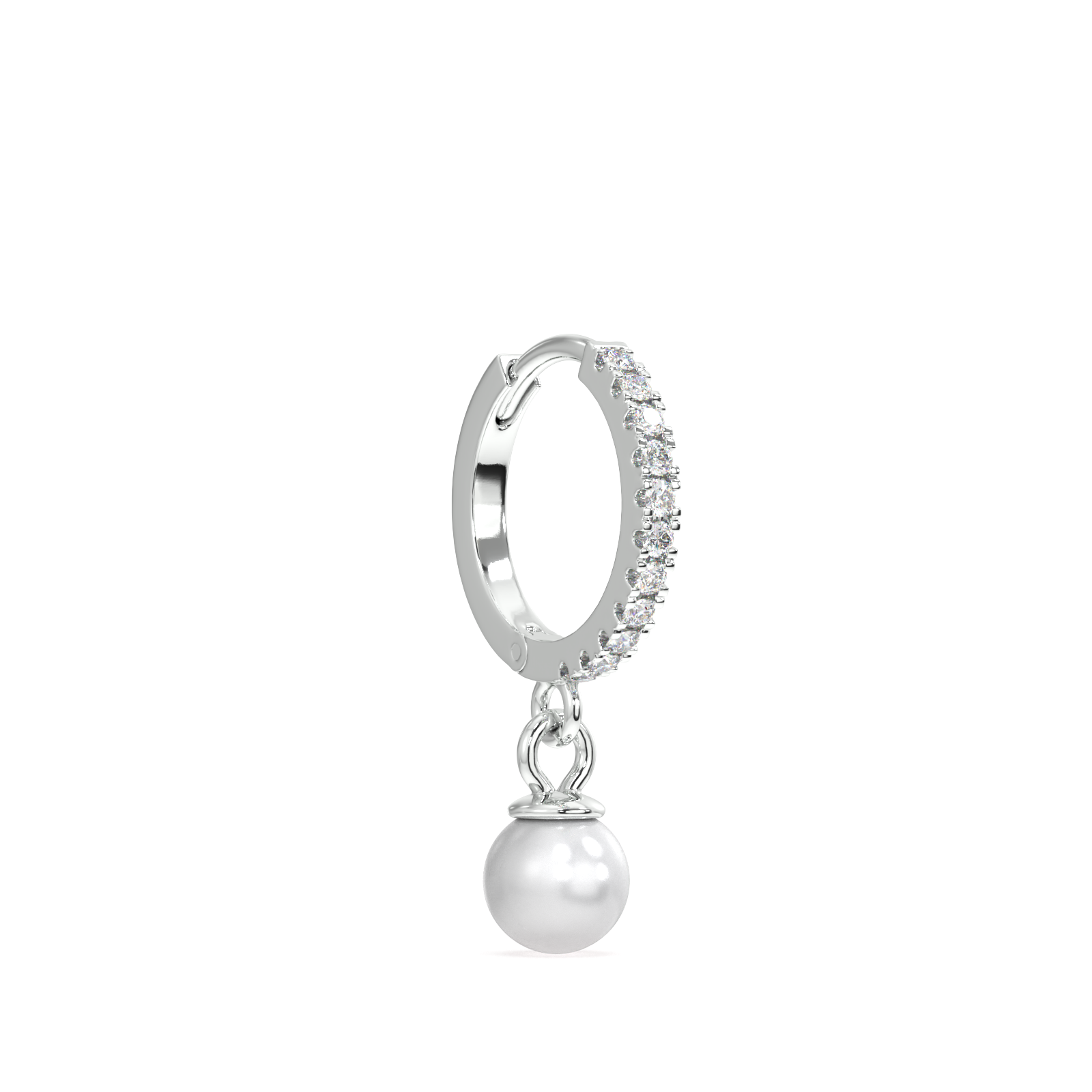 Mini pearl drop Hoop