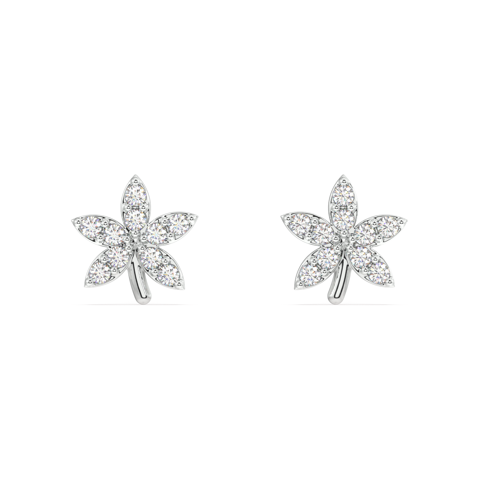 Flower stud earring deals plant