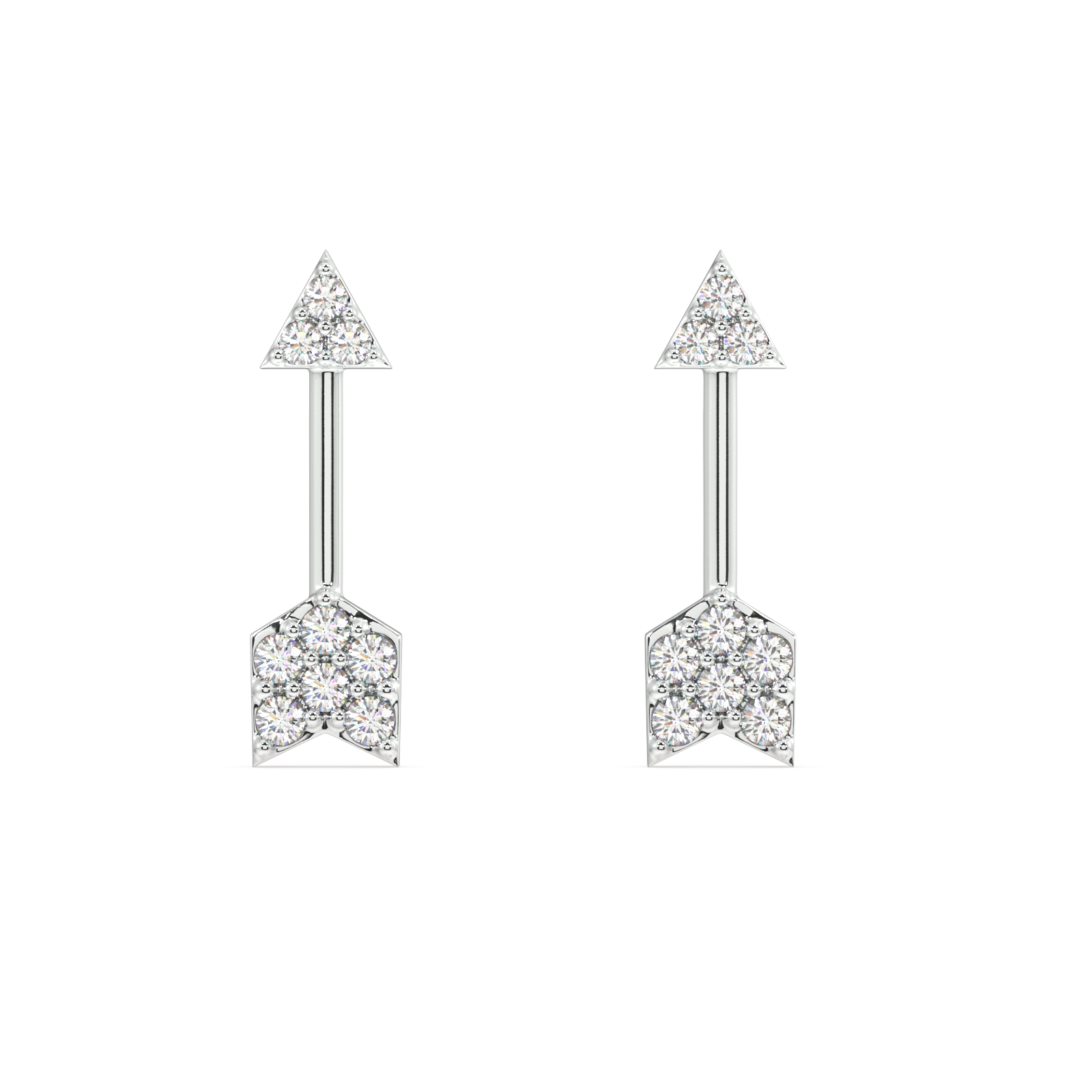 Cz paved arrow stud