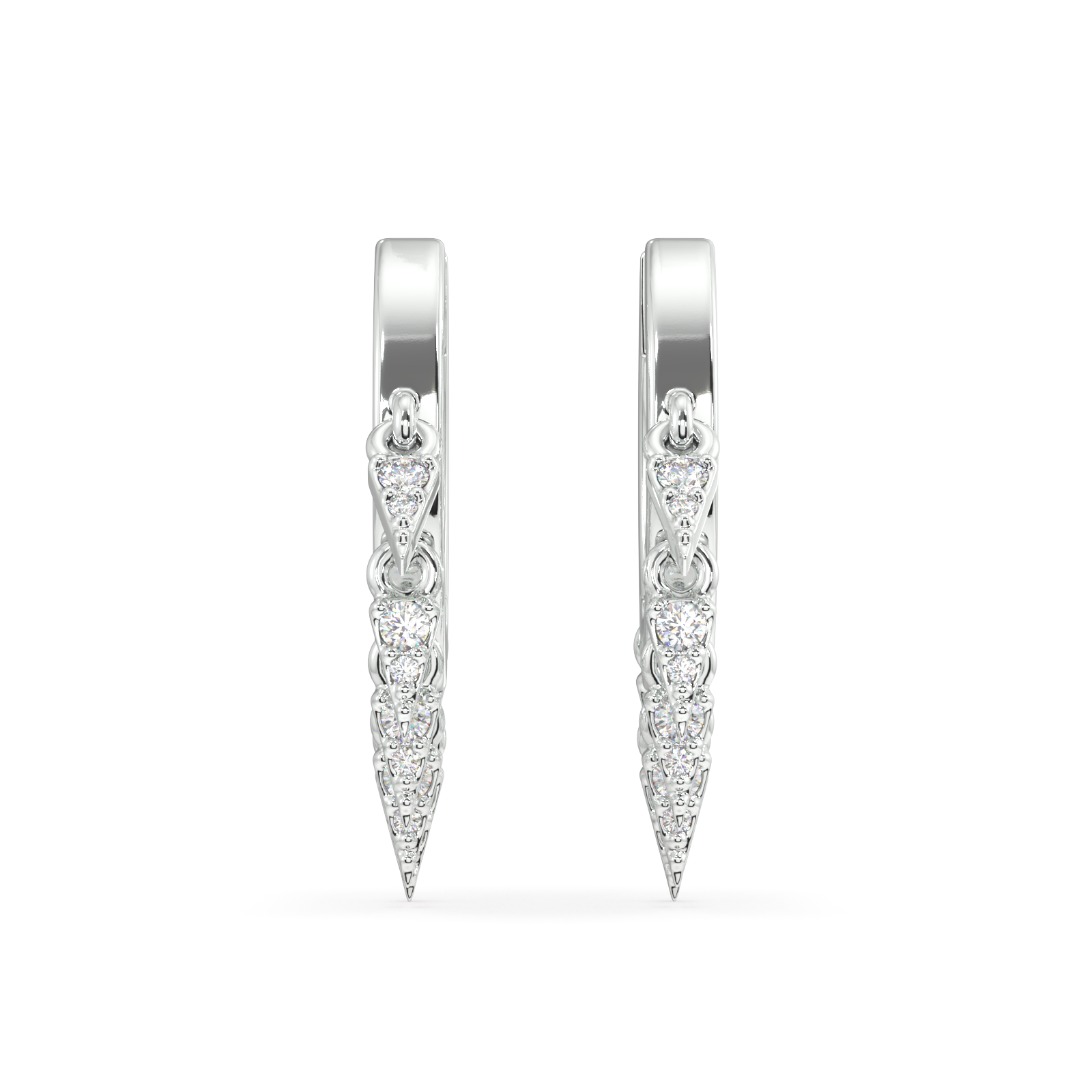 Multi bar charm hoop earring