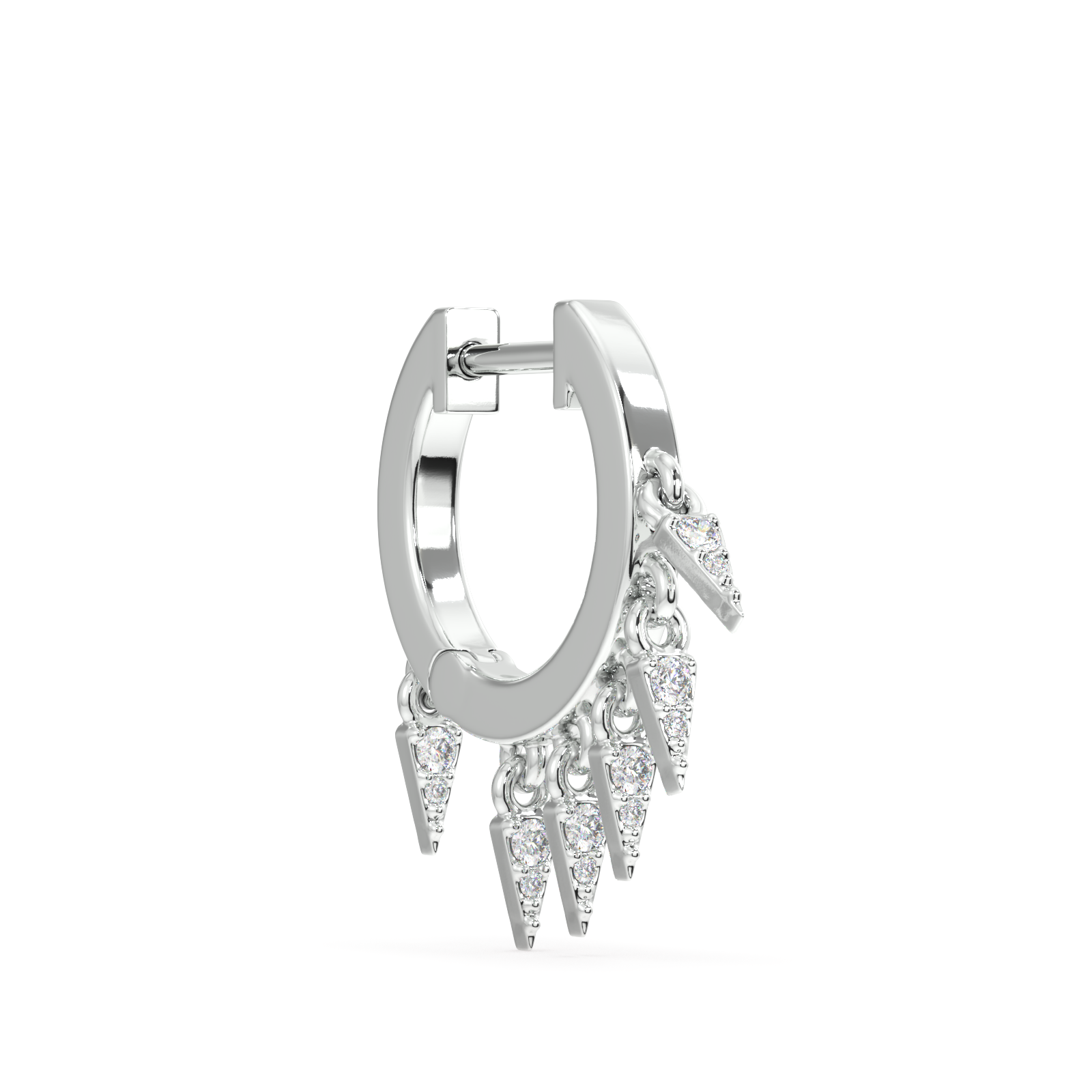 Multi bar charm hoop earring