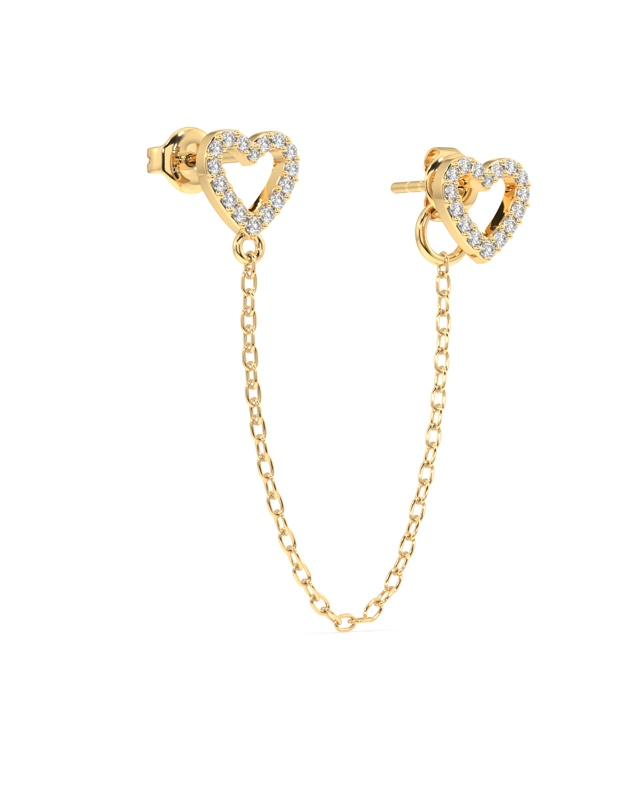Hollow heart chain connector - 3 in 1