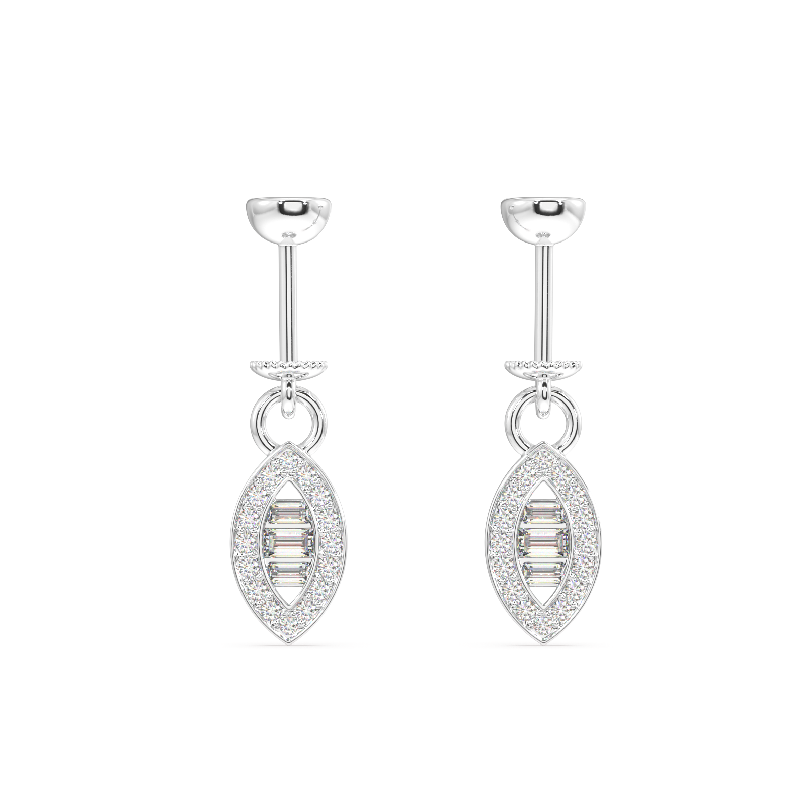 Baguette stone paved Ellipse - screw Helix Hanging