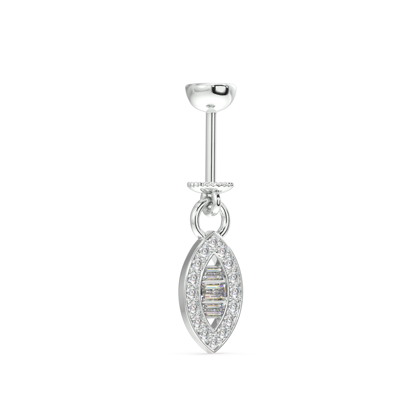 Baguette stone paved Ellipse - screw Helix Hanging