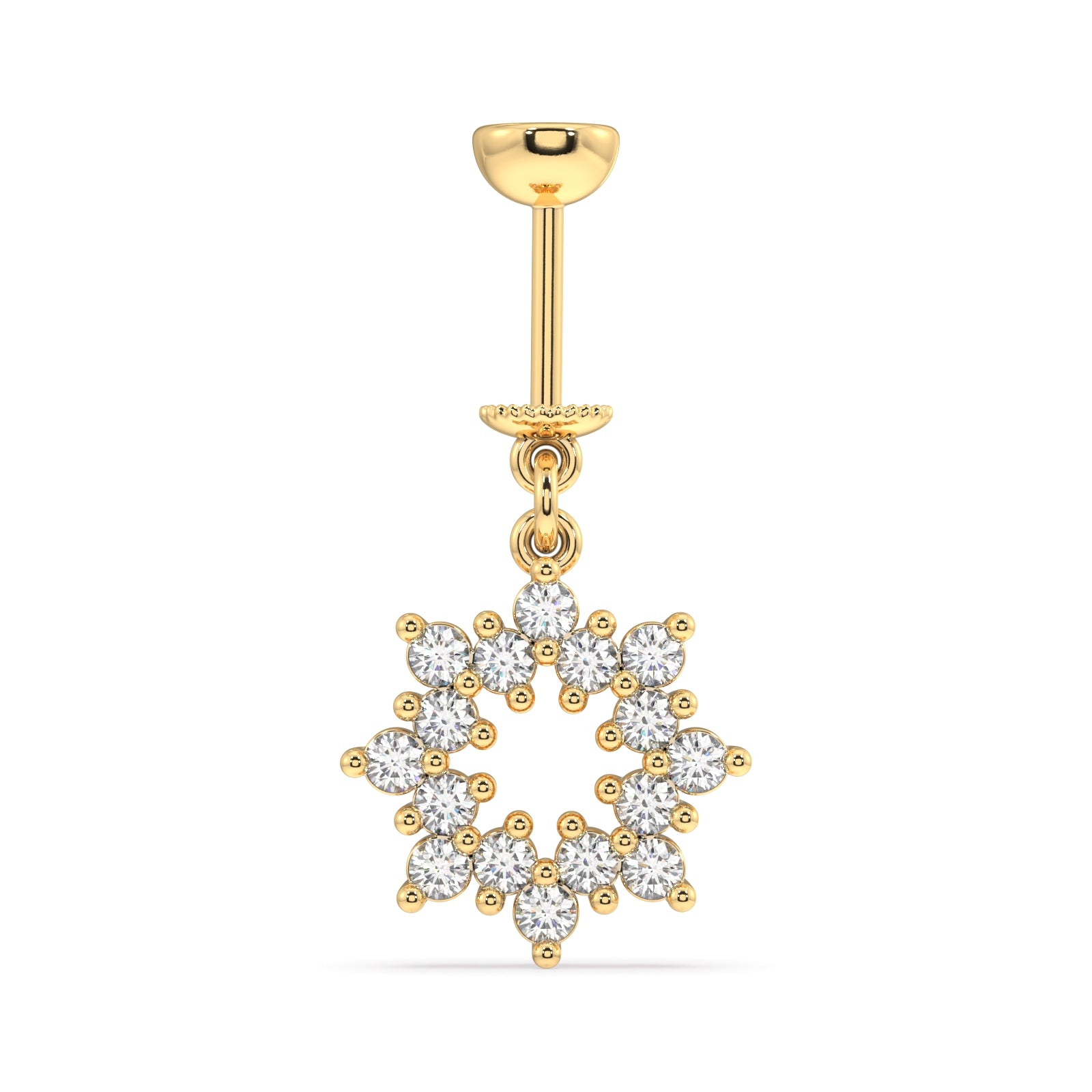 Bubble burst zircons- Helix Hanging - 14k gold plated