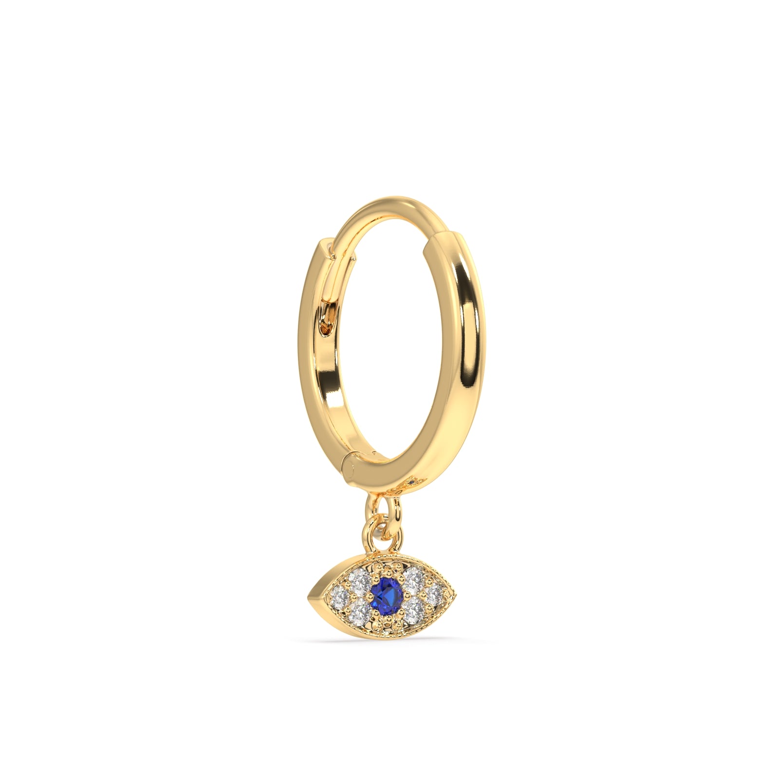 Evil Eye Charm Hoops