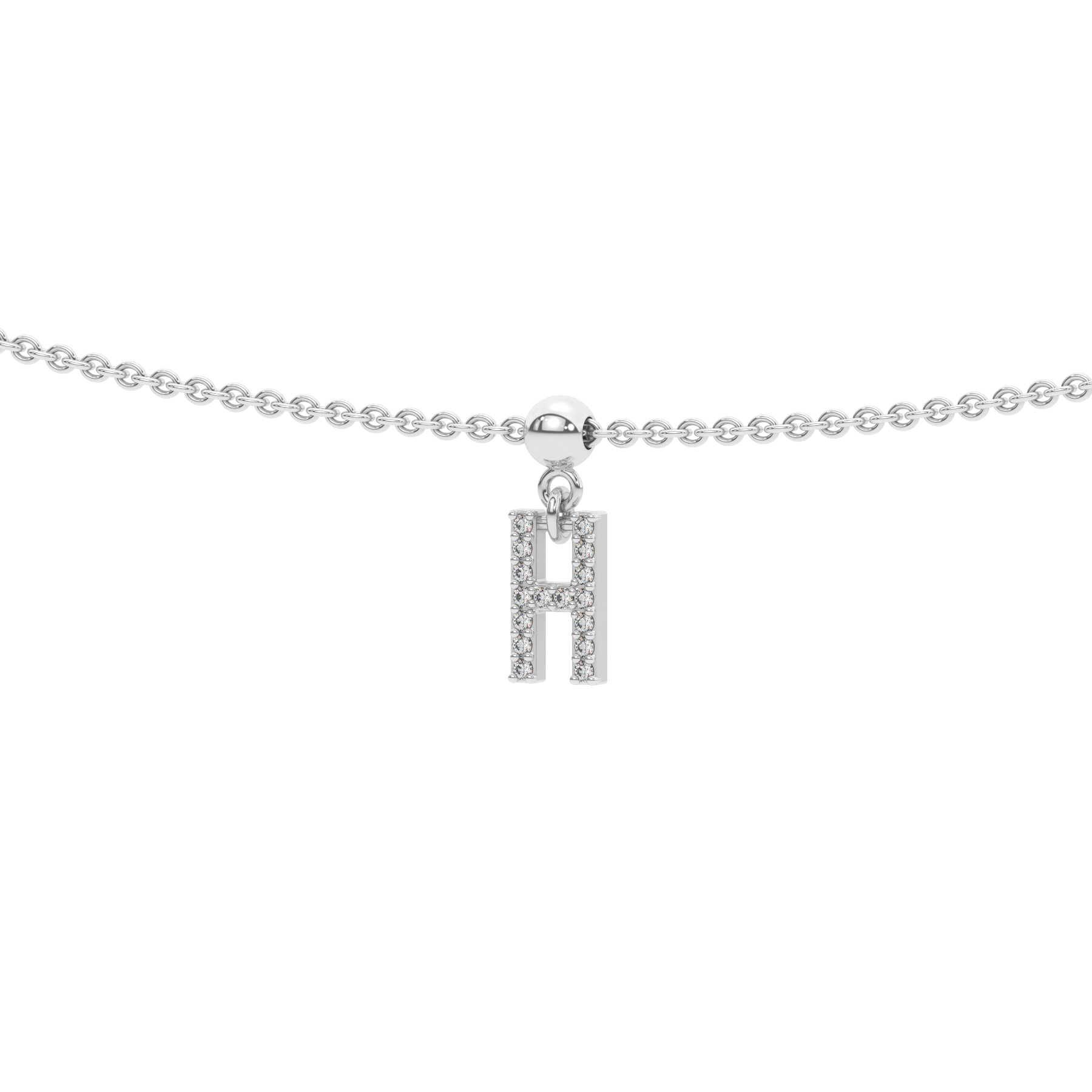 Letter "H" bead charm