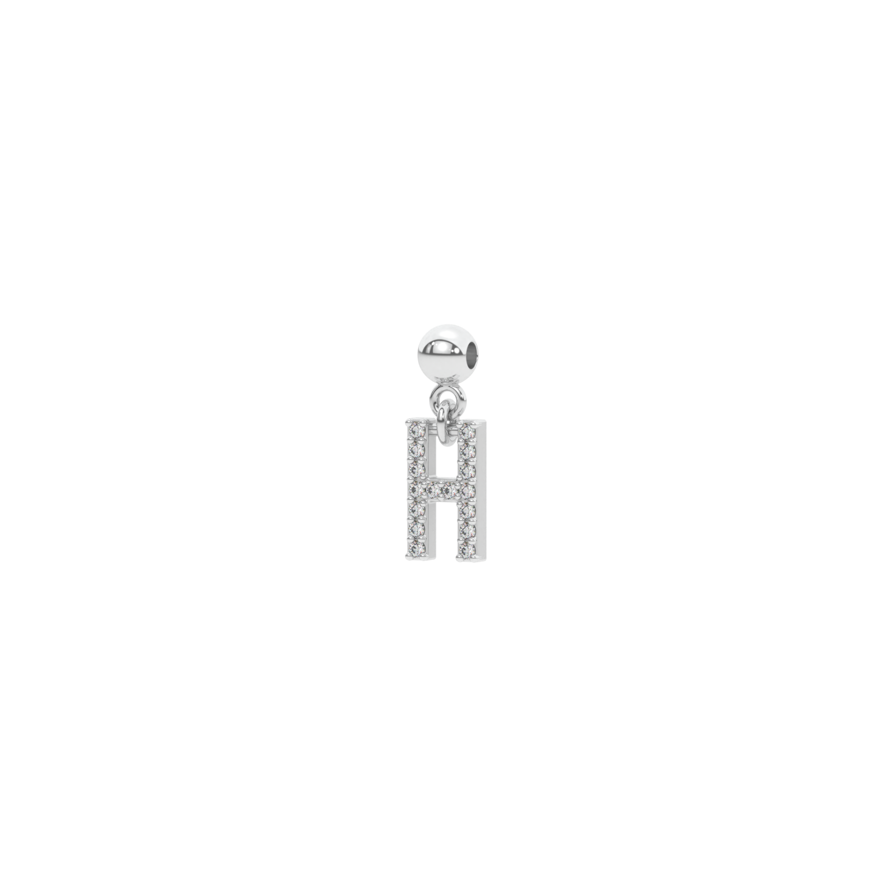 Letter "H" bead charm