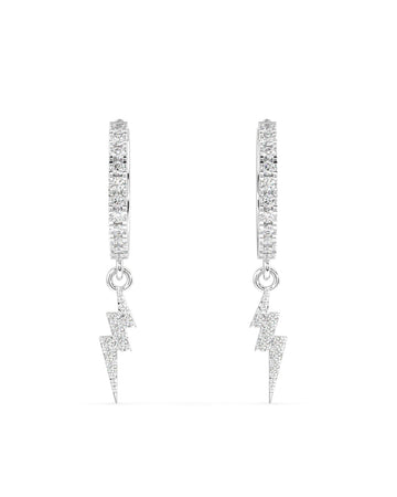 Thunder Charm Hoop Earrings