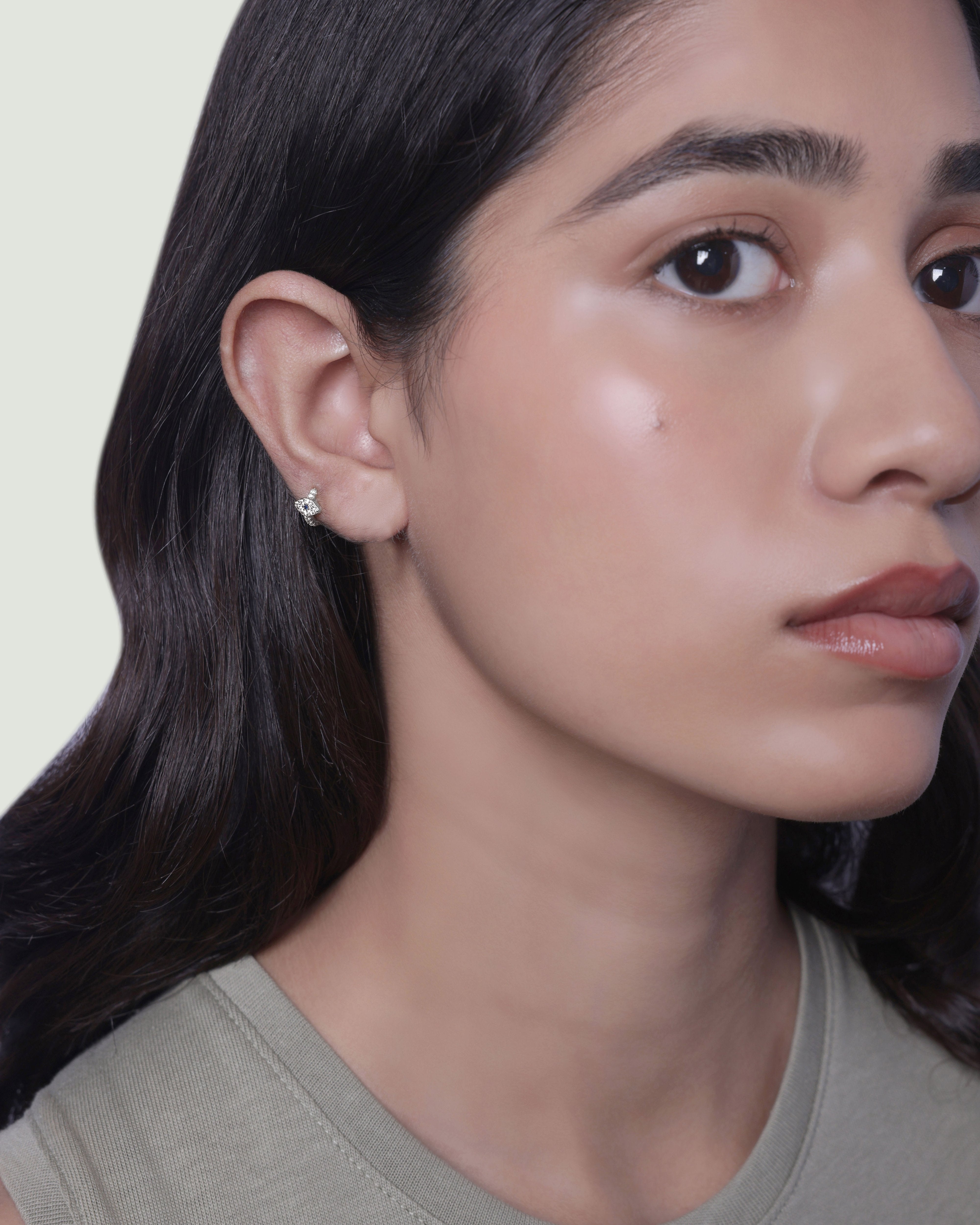 Evil Eye Huggie Hoop Earrings