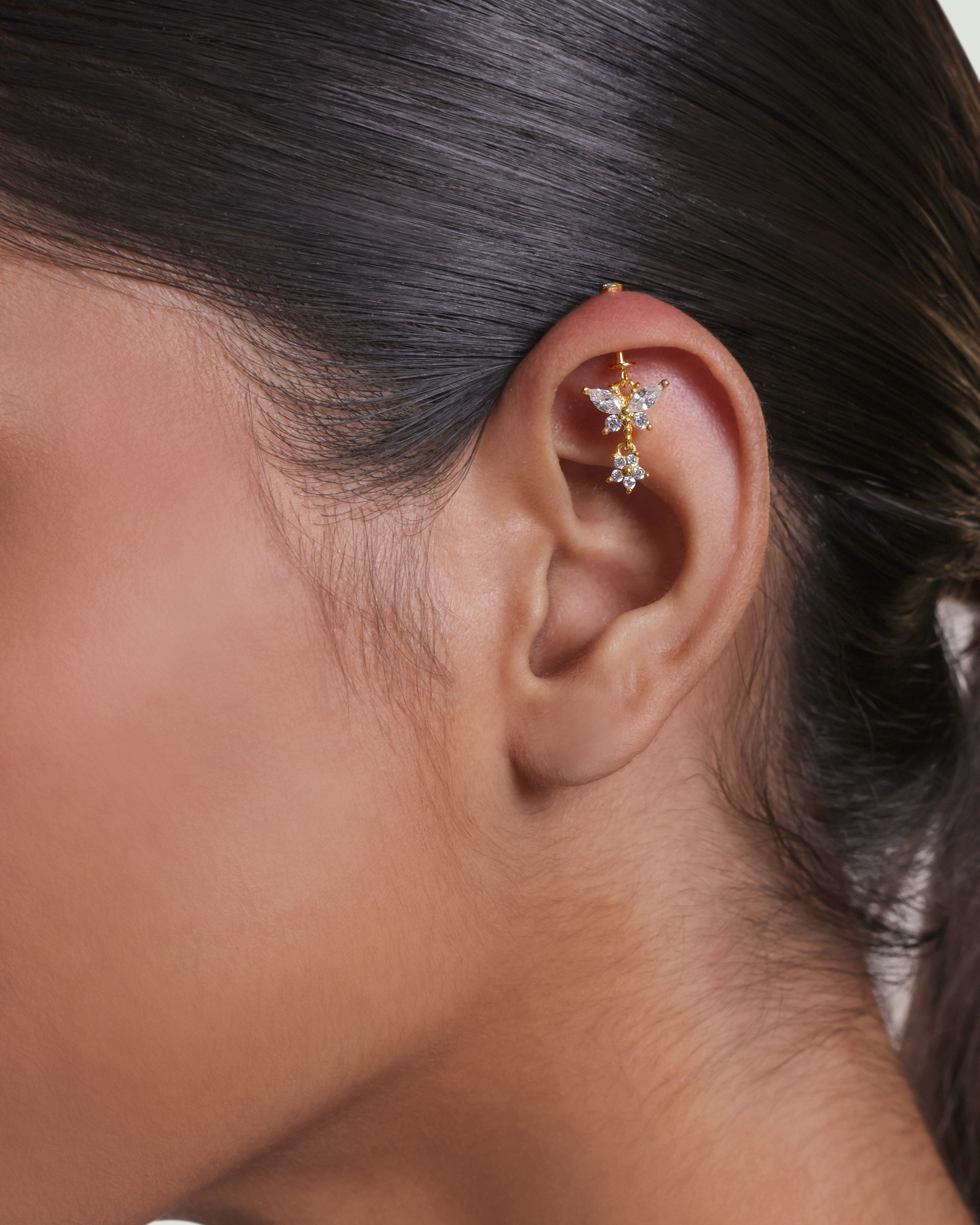 Butterfly Drop - Helix Hanging - 18K Gold Plated