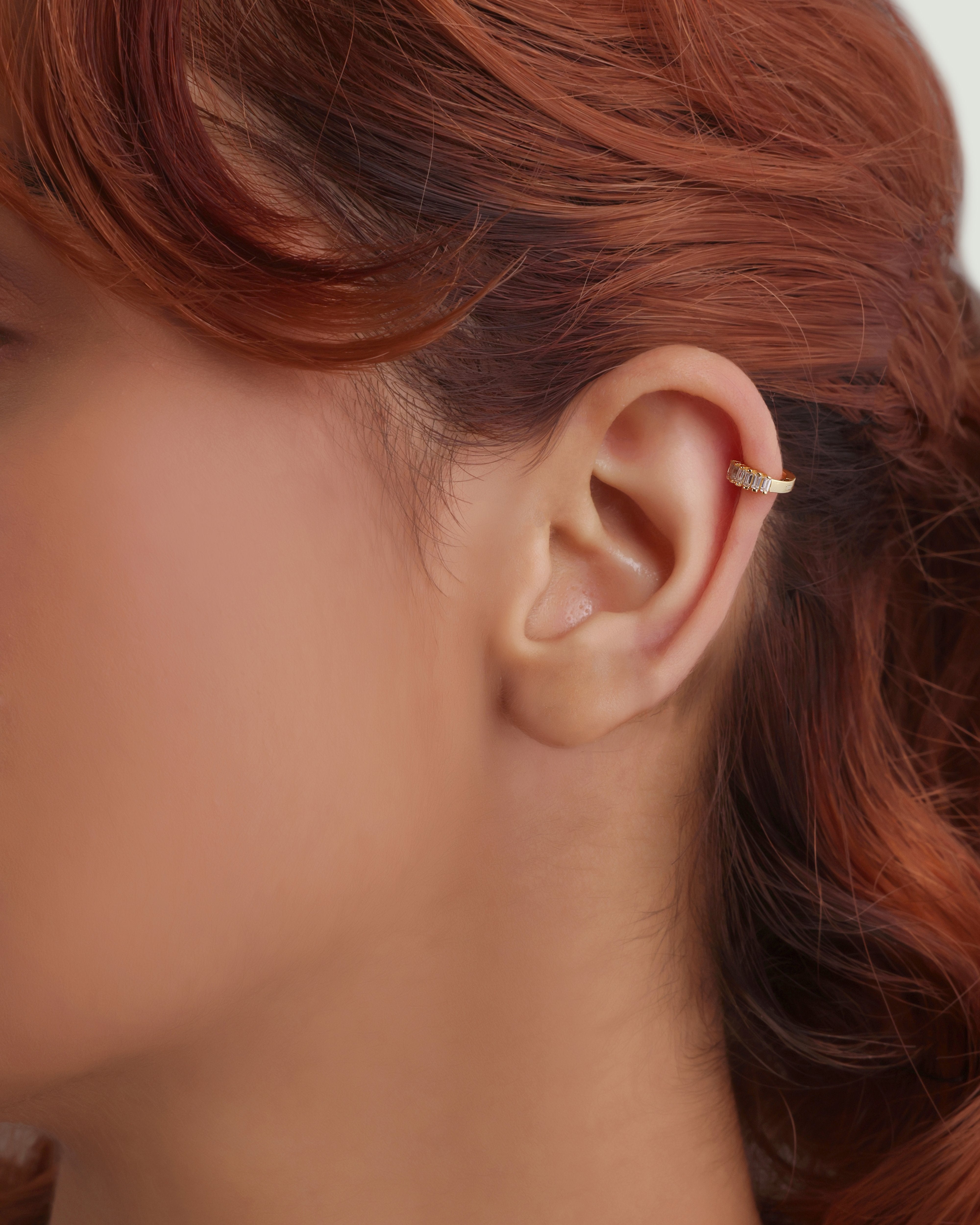 Baguette hoop - 18K Gold Plated