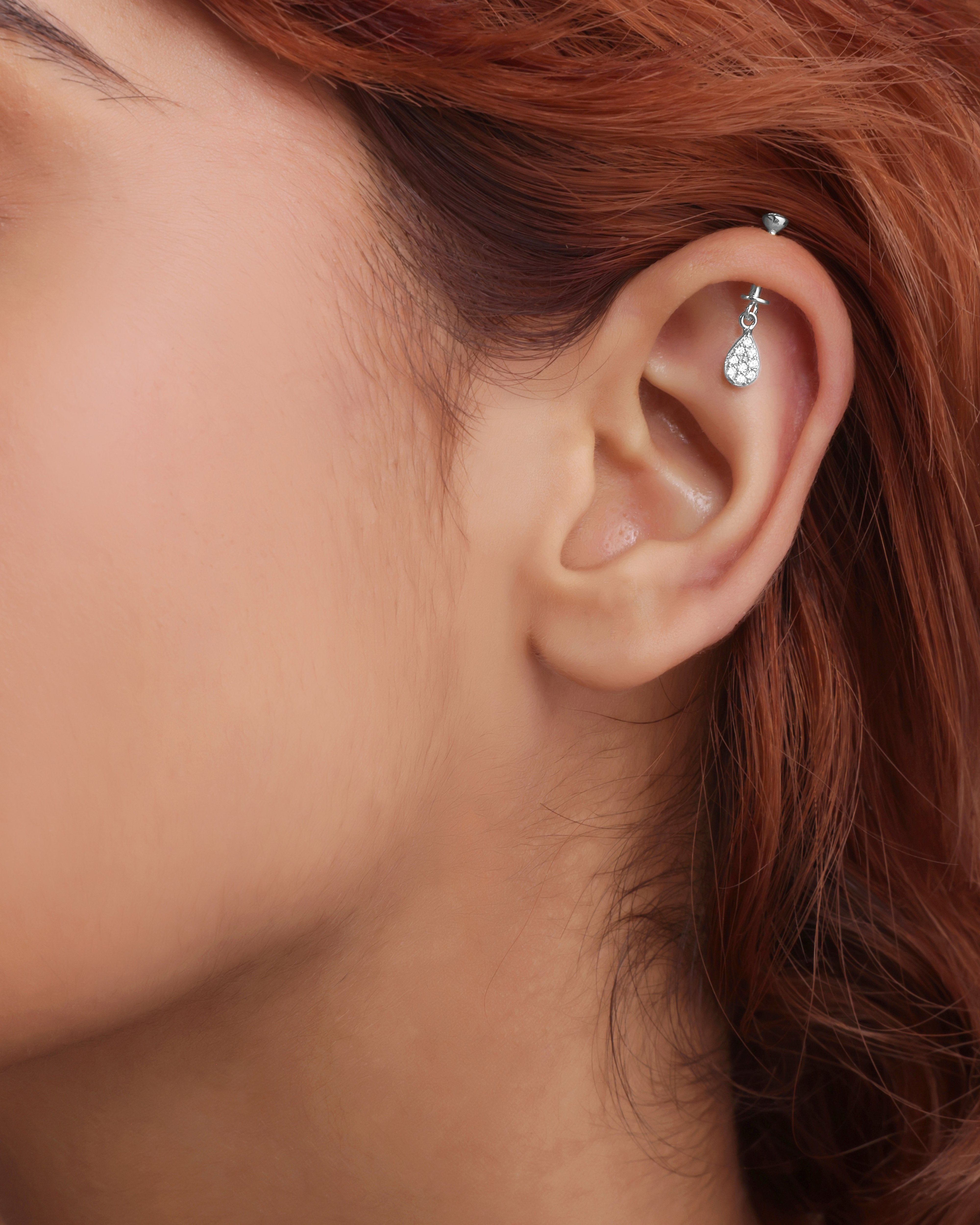 Cubiz zirconia drop - Screw Helix Hanging