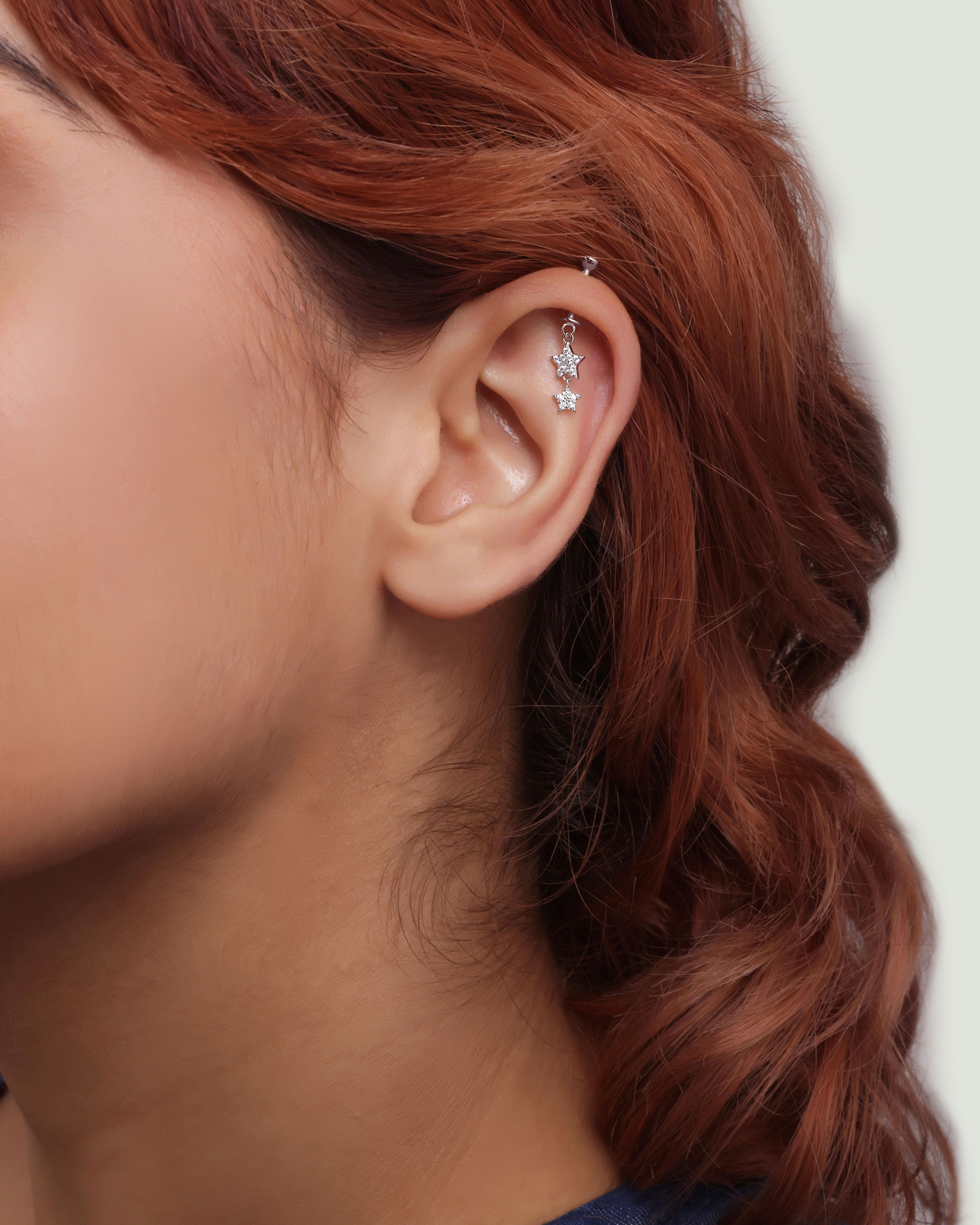 Zirconia Star Droplets - Helix Hanging