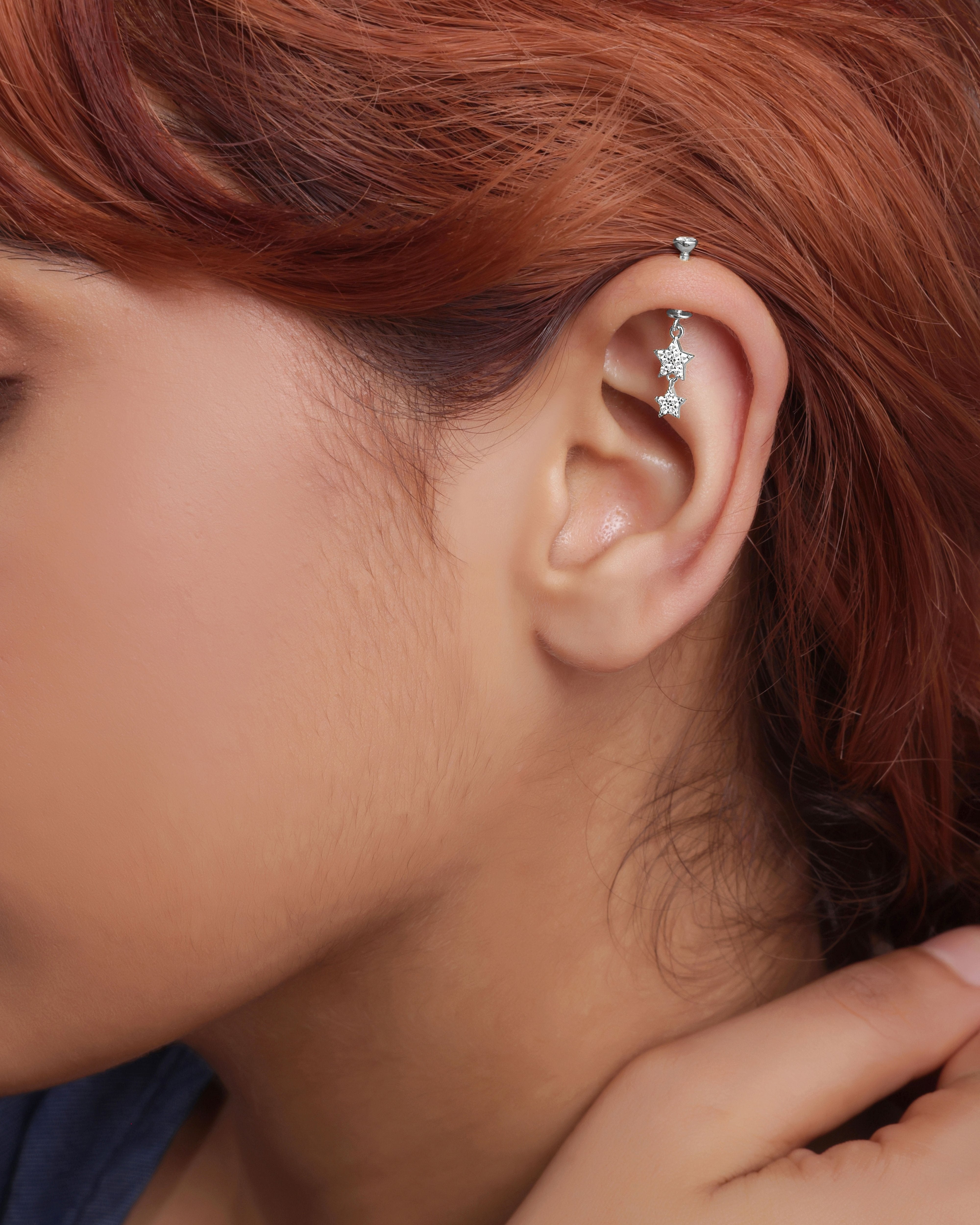 Zirconia Star Droplets - Helix Hanging