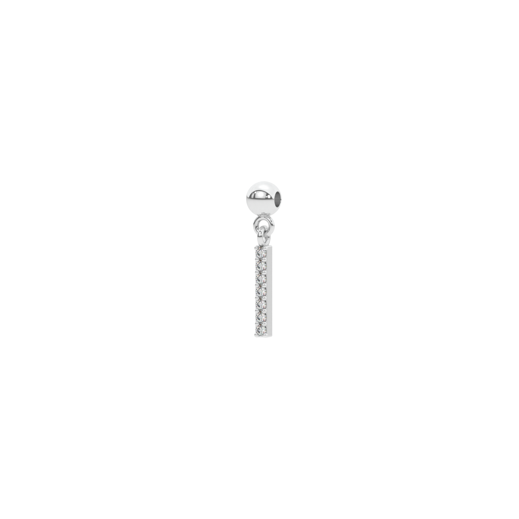 Letter "I" bead charm