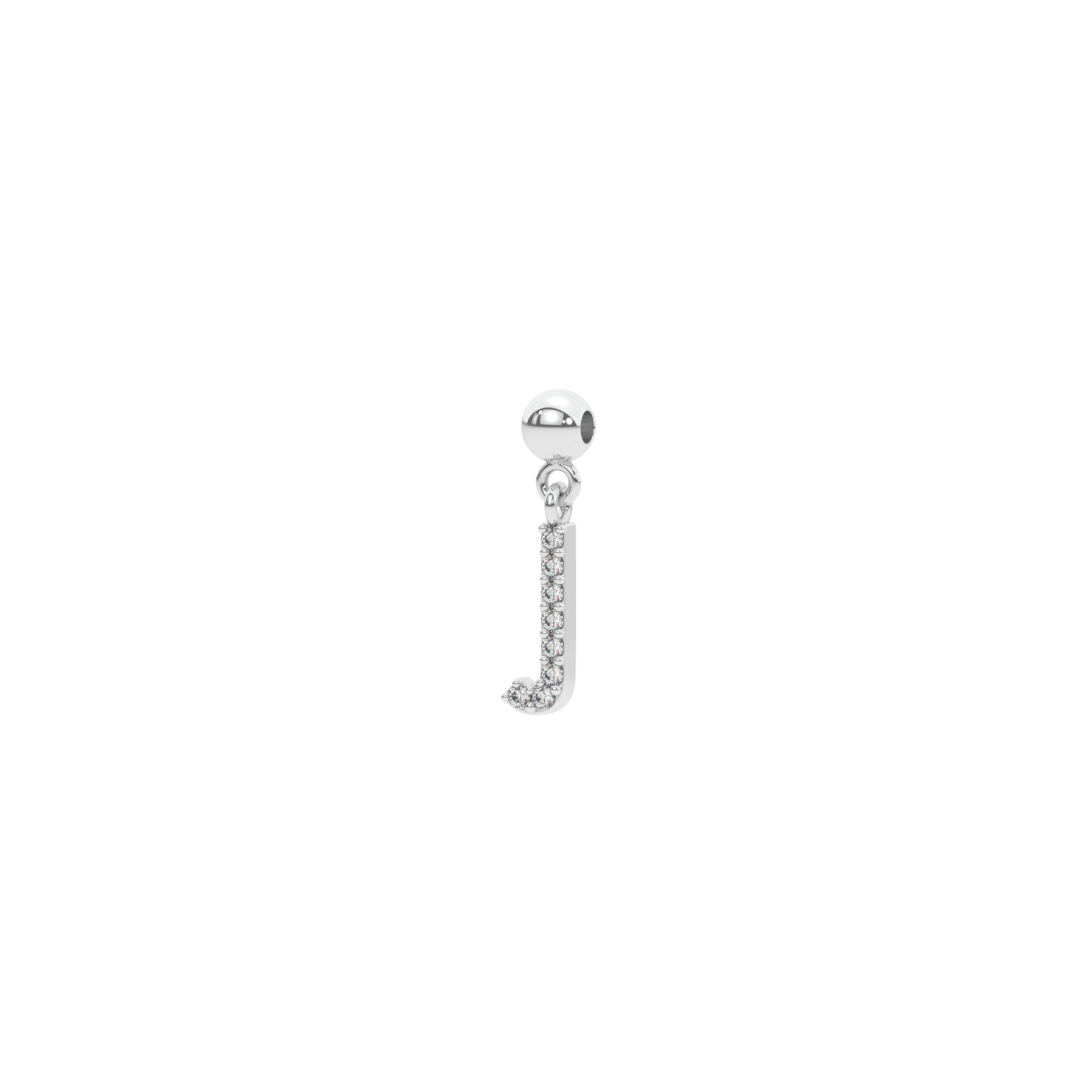 Letter "J" bead charm