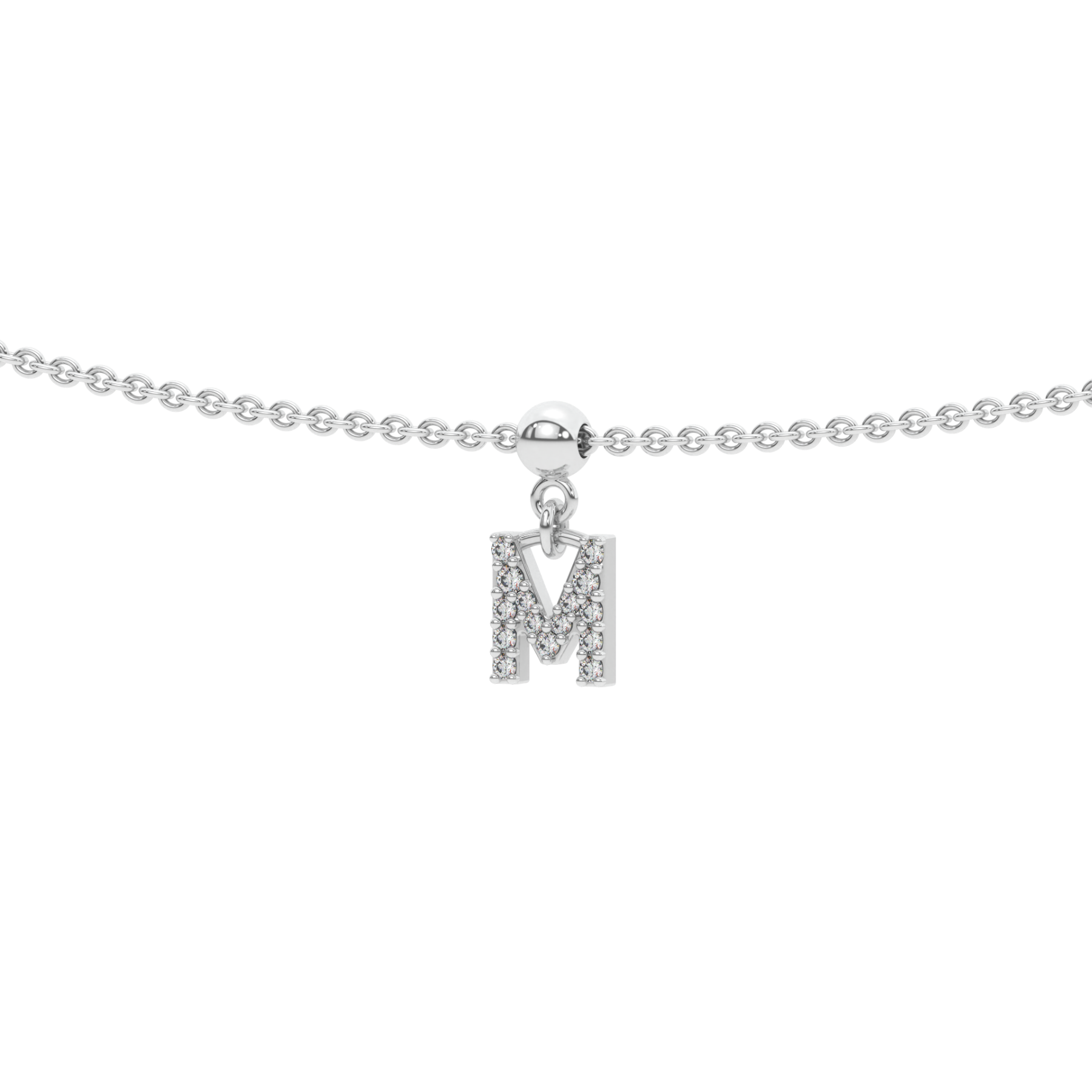 Letter "M" bead charm