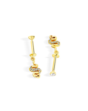 Exclusive Serpent Helix Hanging Earrings
