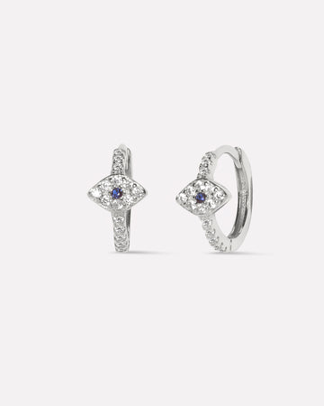 Evil Eye Huggee Hoop Earrings