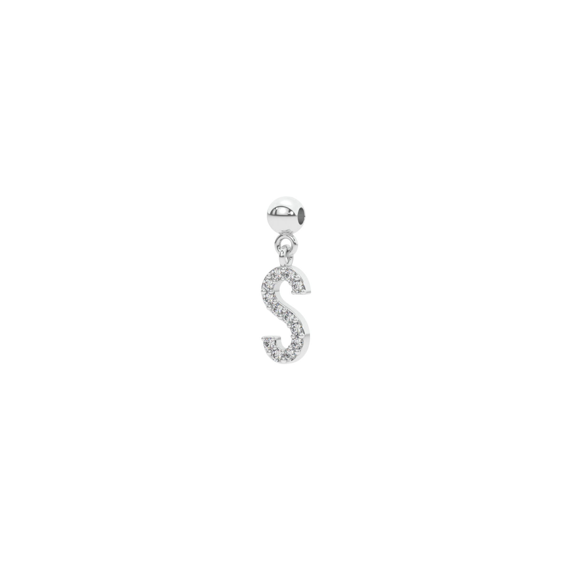 Letter "S" bead charm