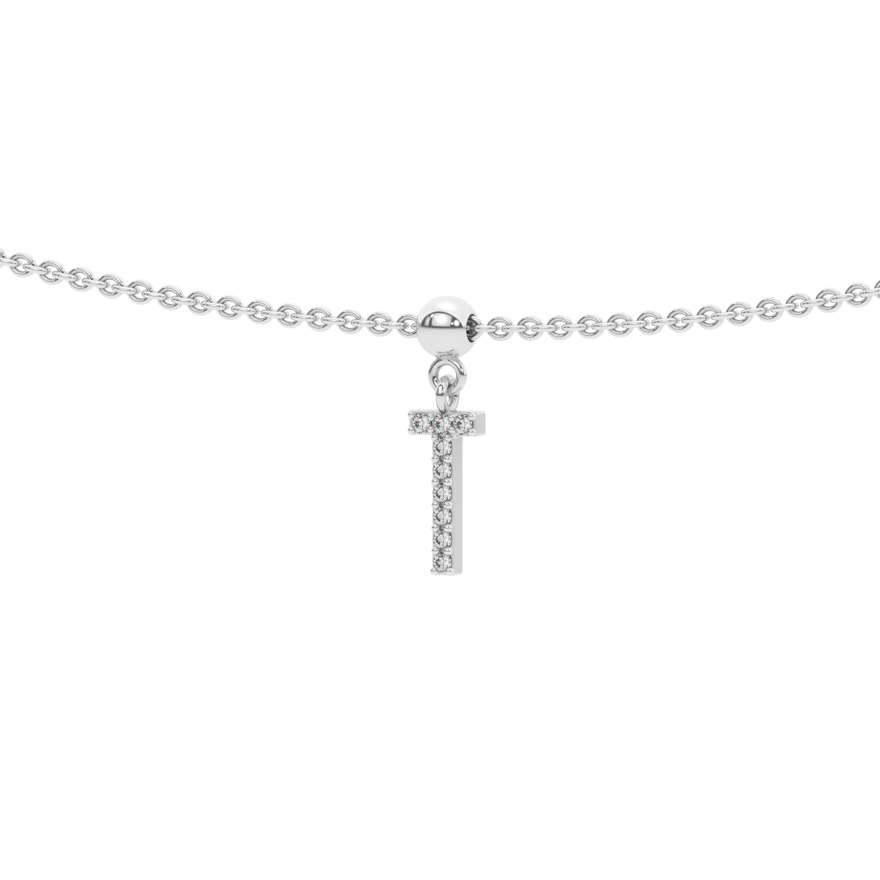 Letter "T" bead charm
