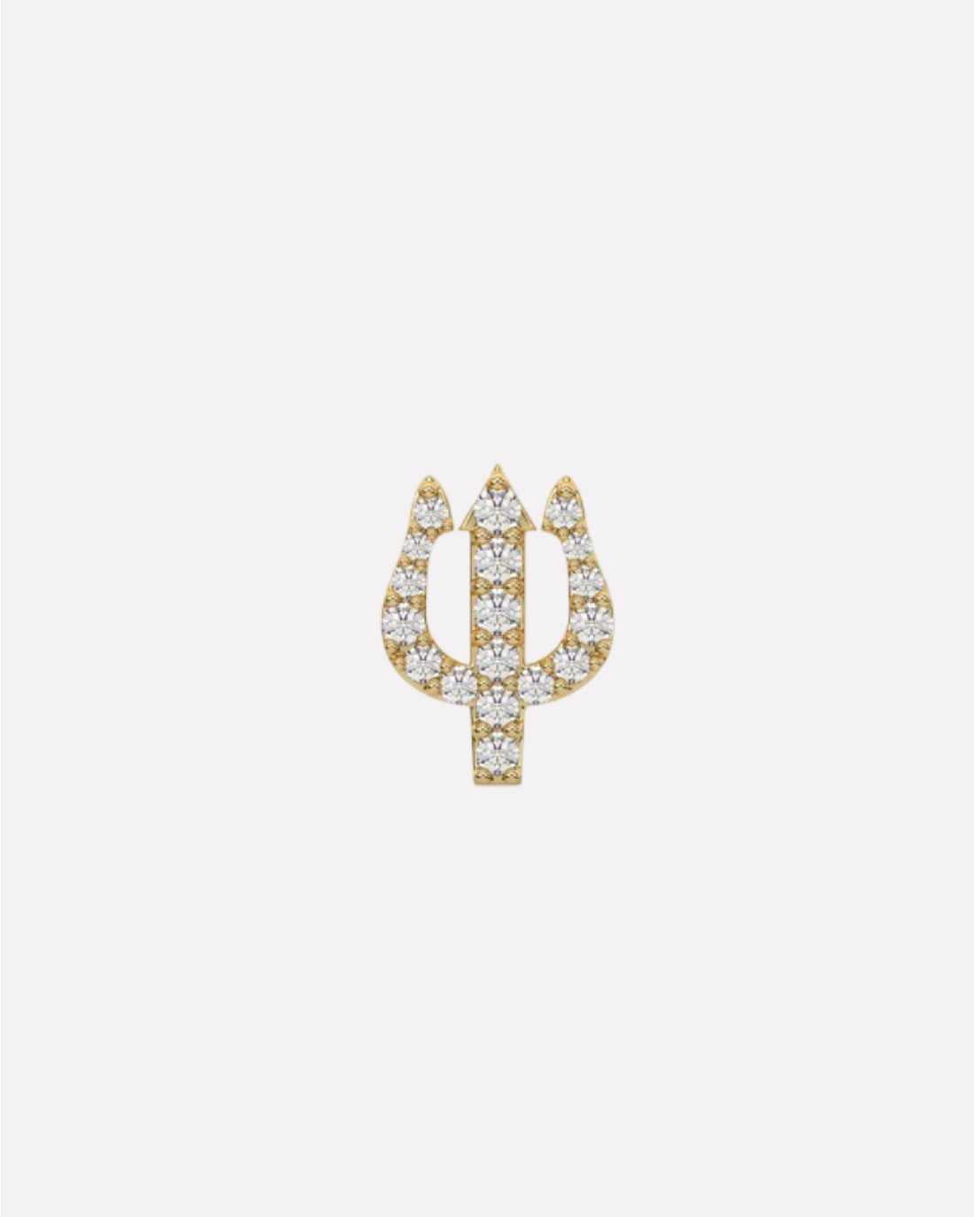 Trishul Divine Silver Stud Men's Earrings