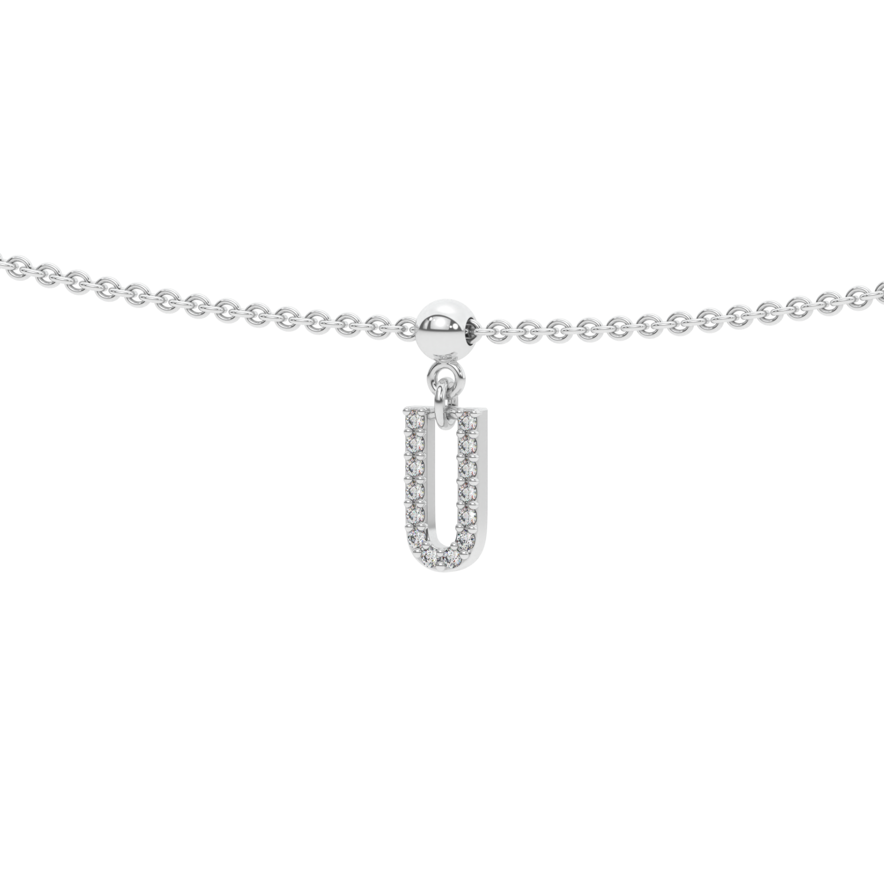 Letter "U" bead charm