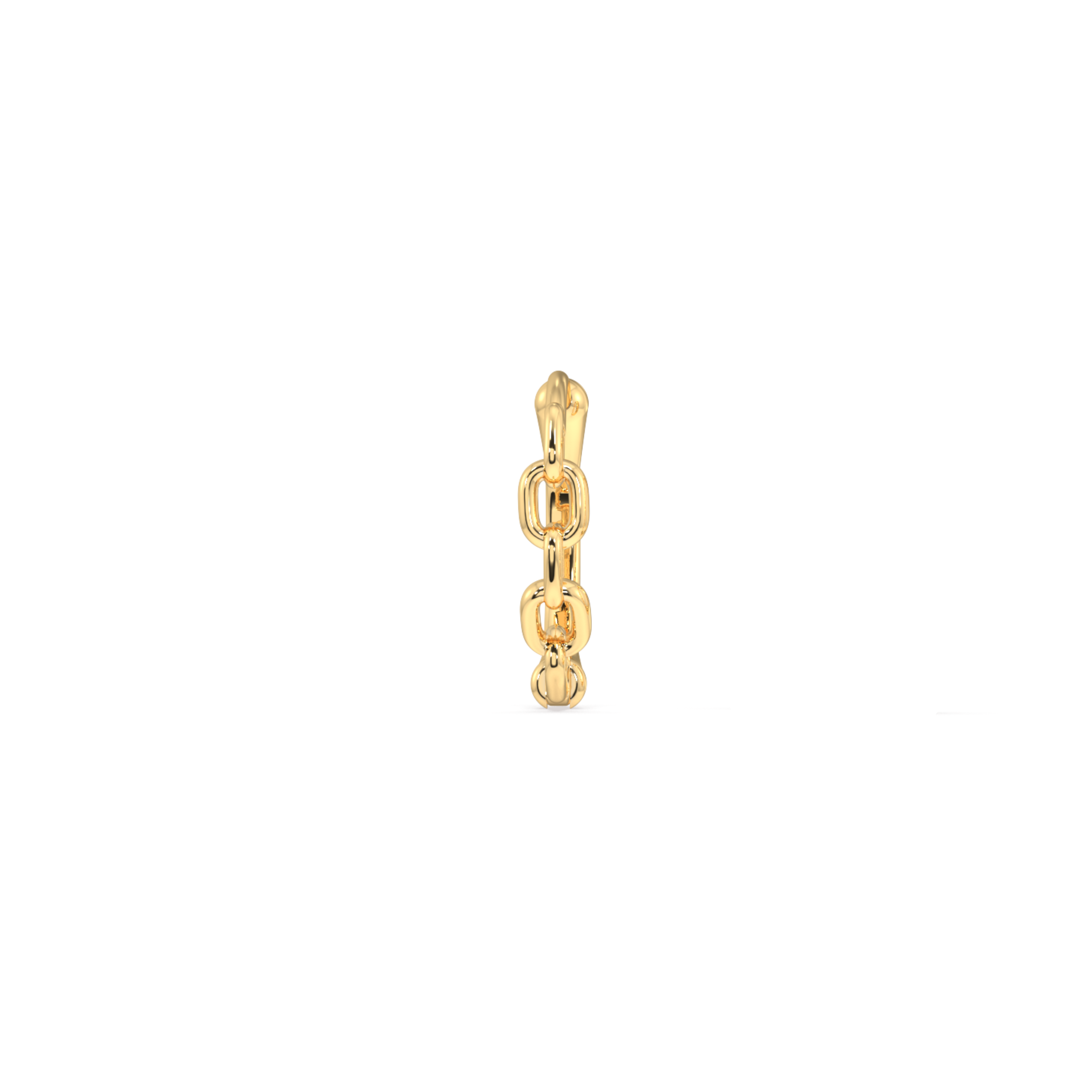 Chain Link Hoop Earring for Men ( 11 MM )