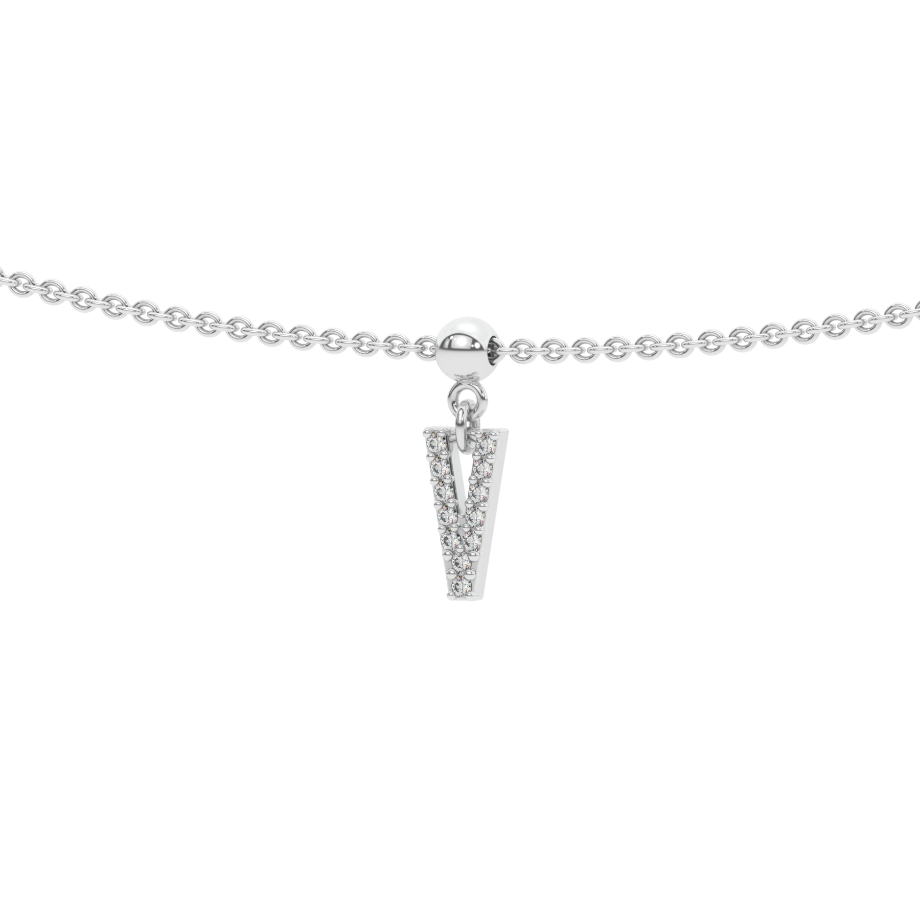 Letter "V" bead charm