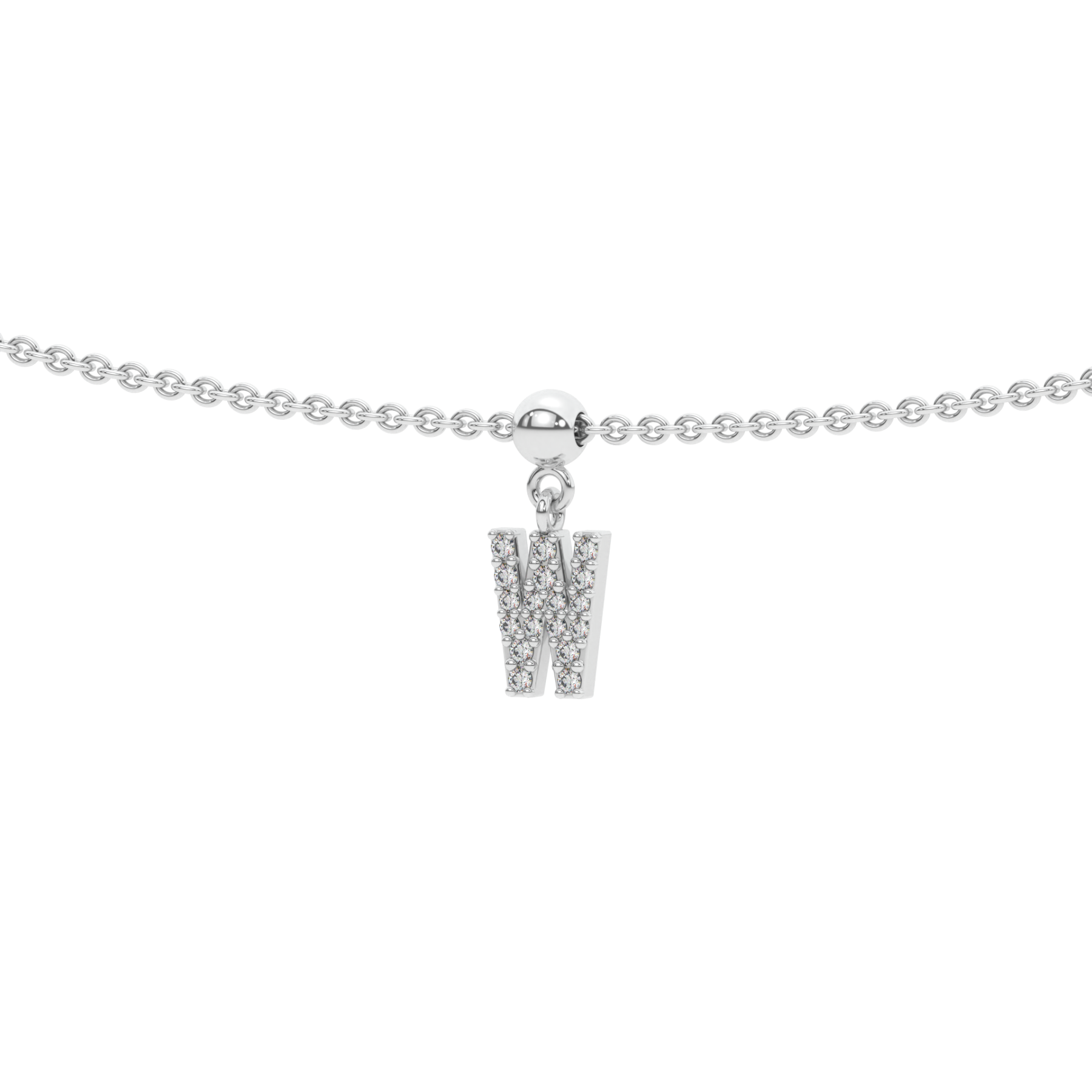 Letter "W" bead charm