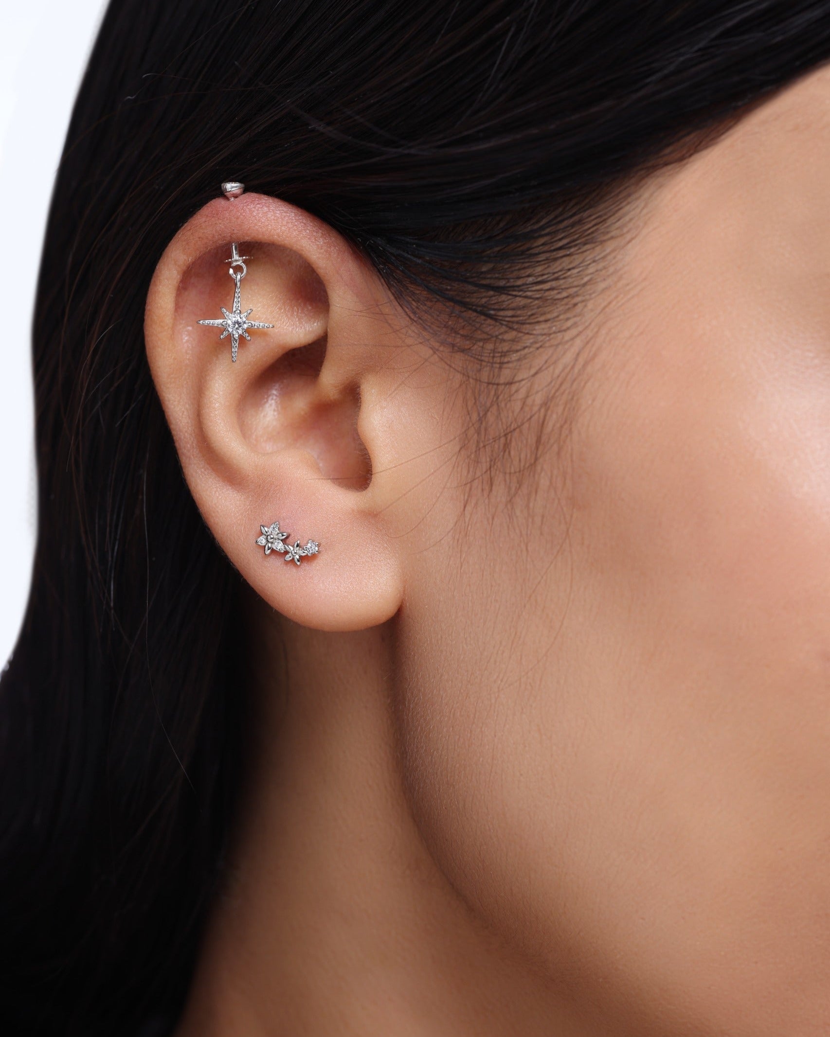 Zirconia snow burst - Screw Helix Hanging