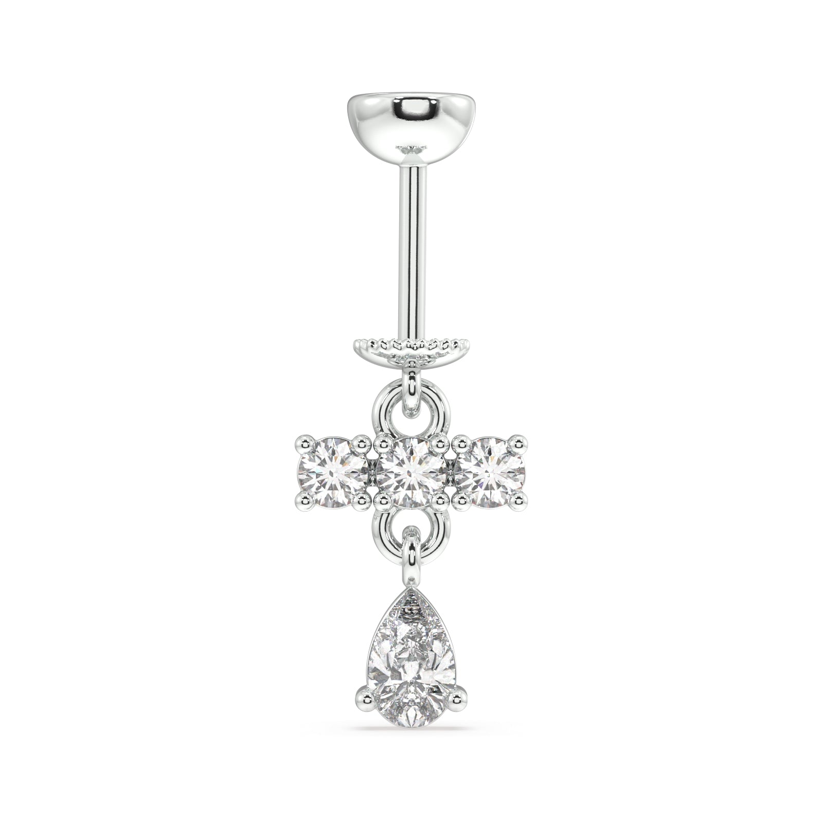 pendulum bar with zircon drop - Helix Hanging