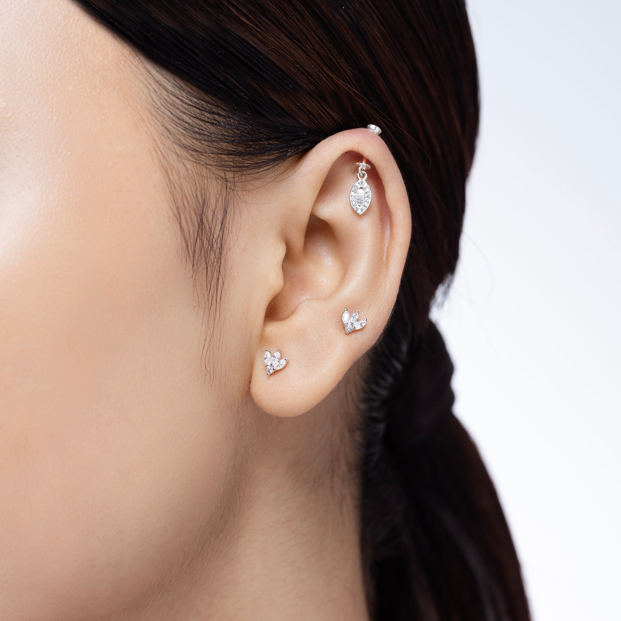 Baguette stone paved Ellipse - screw Helix Hanging
