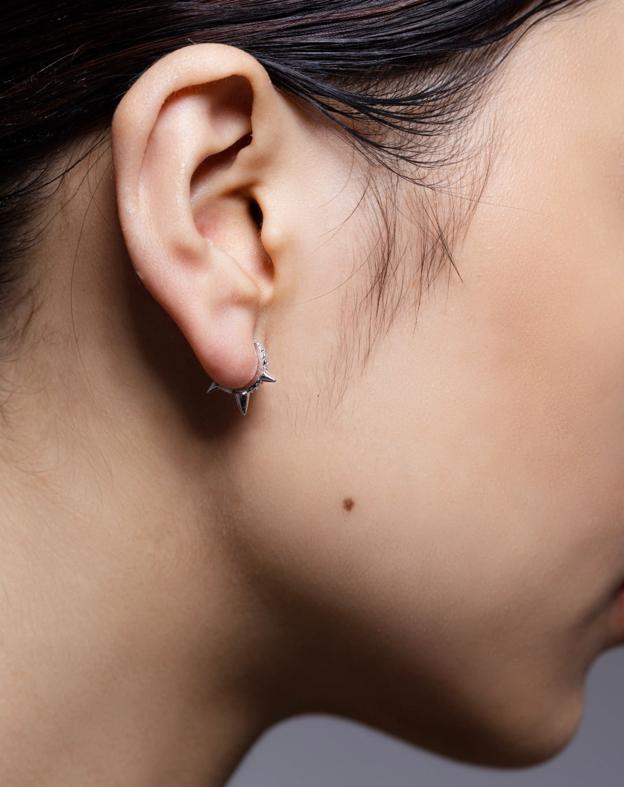 Spike hoop earring - Pair