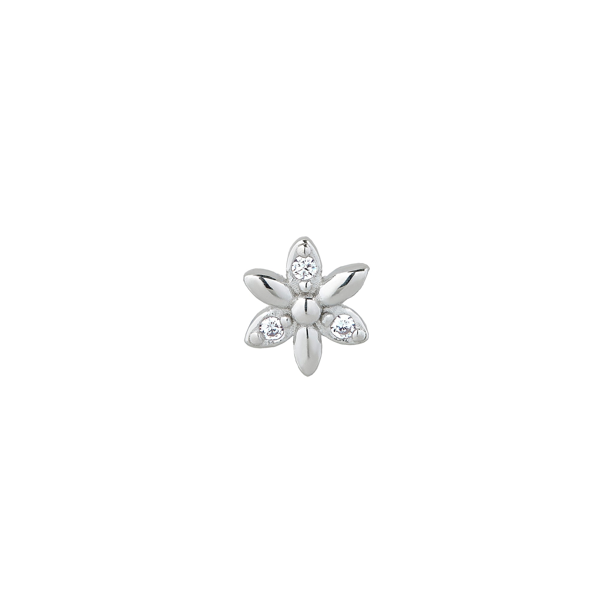 zirconia petal stud earring stud set