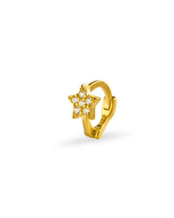 Star Huggee Hoop Earrings