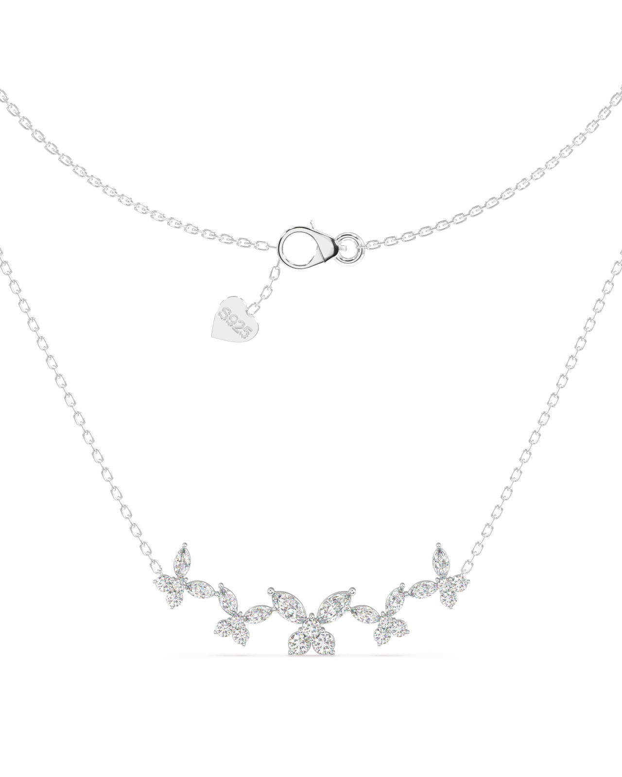 Dual Chain Butterfly Stacked Necklace