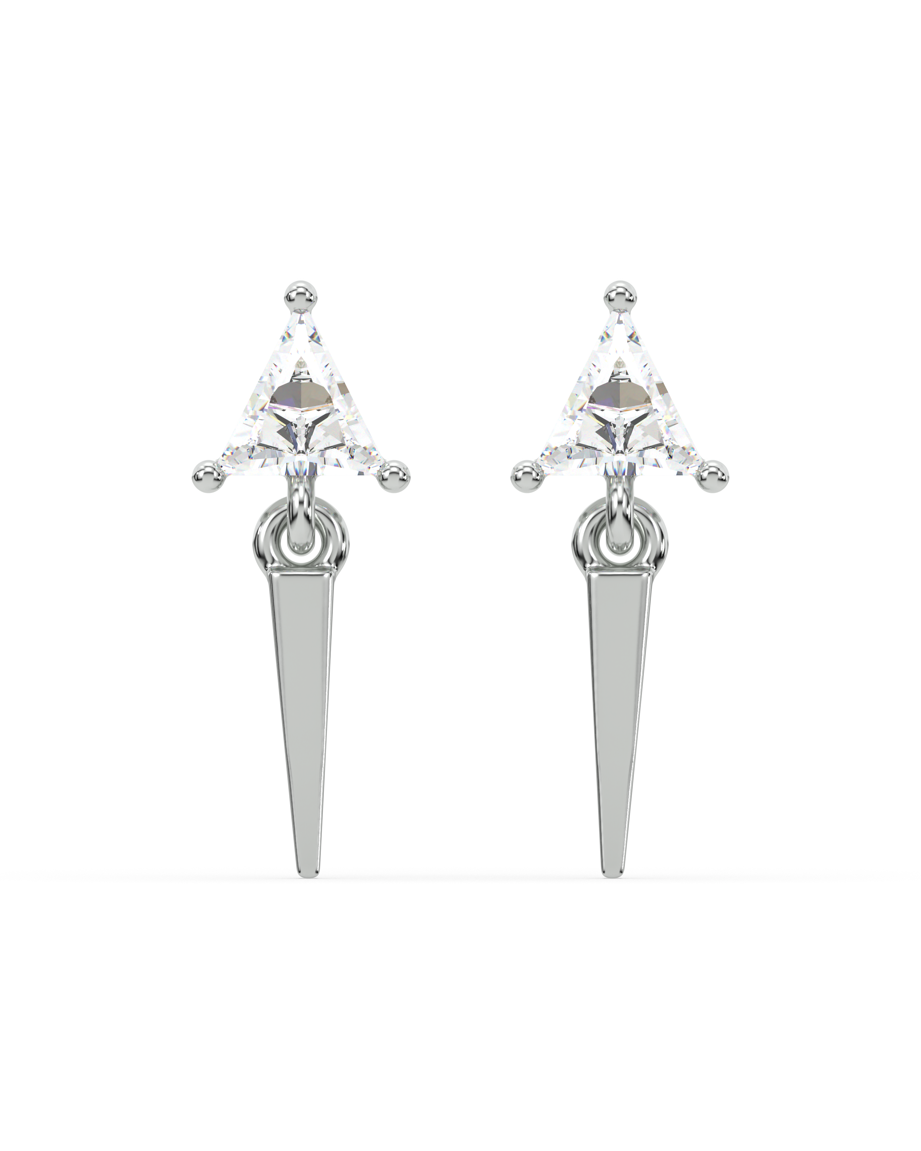 Mini Pave' geometric stud