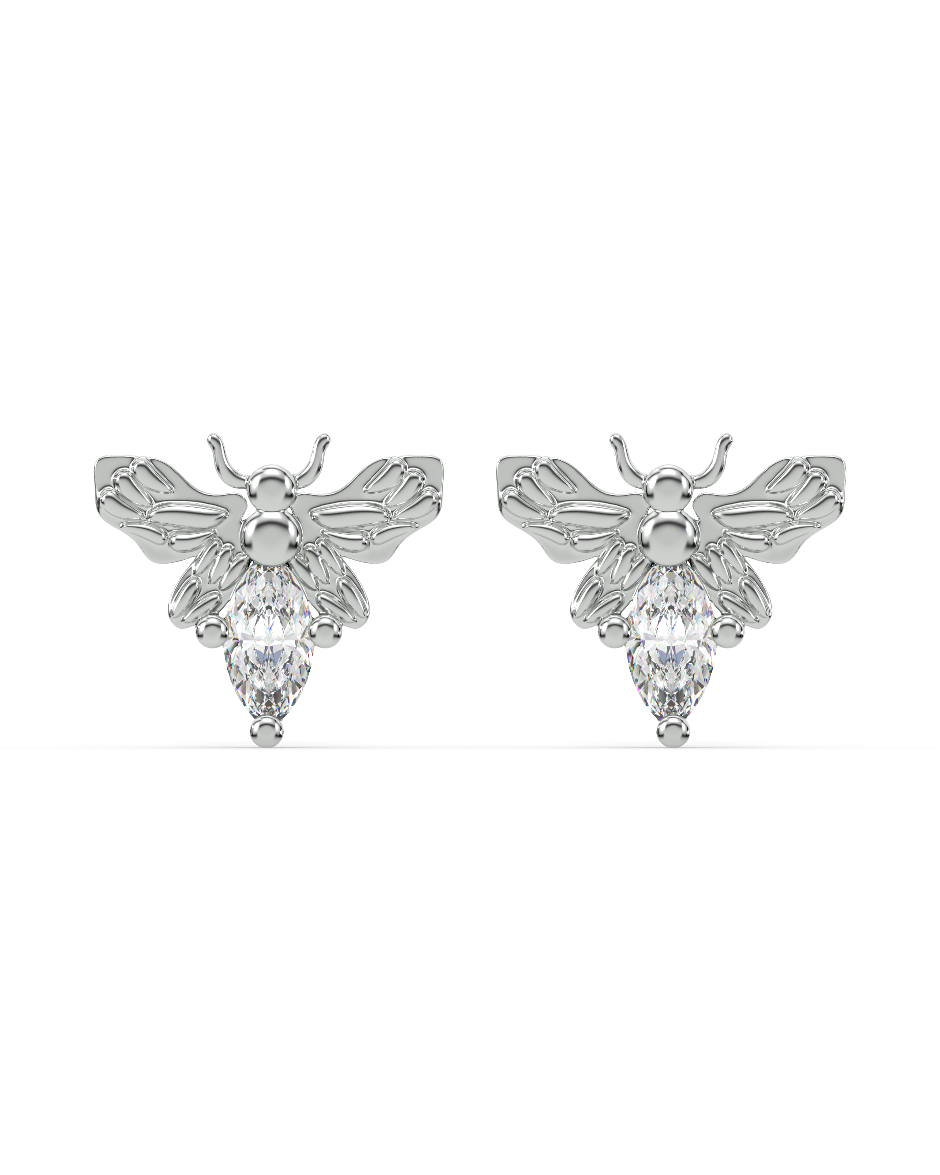 Luxury bee stud earring